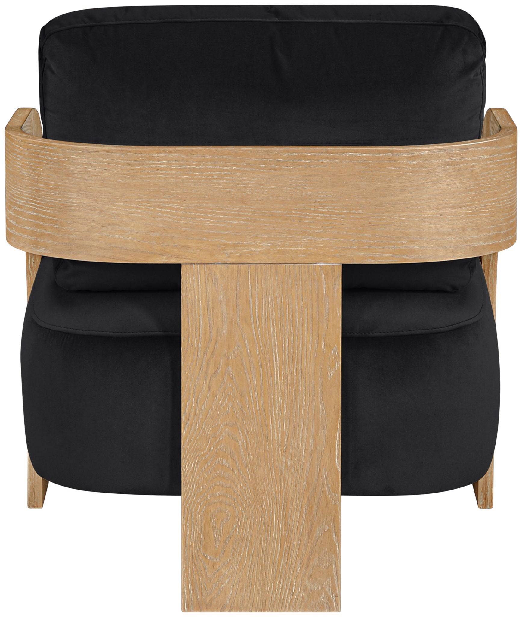 Cedra - Velvet Performance Fabric Upholstered Accent Chair - Natural Frame