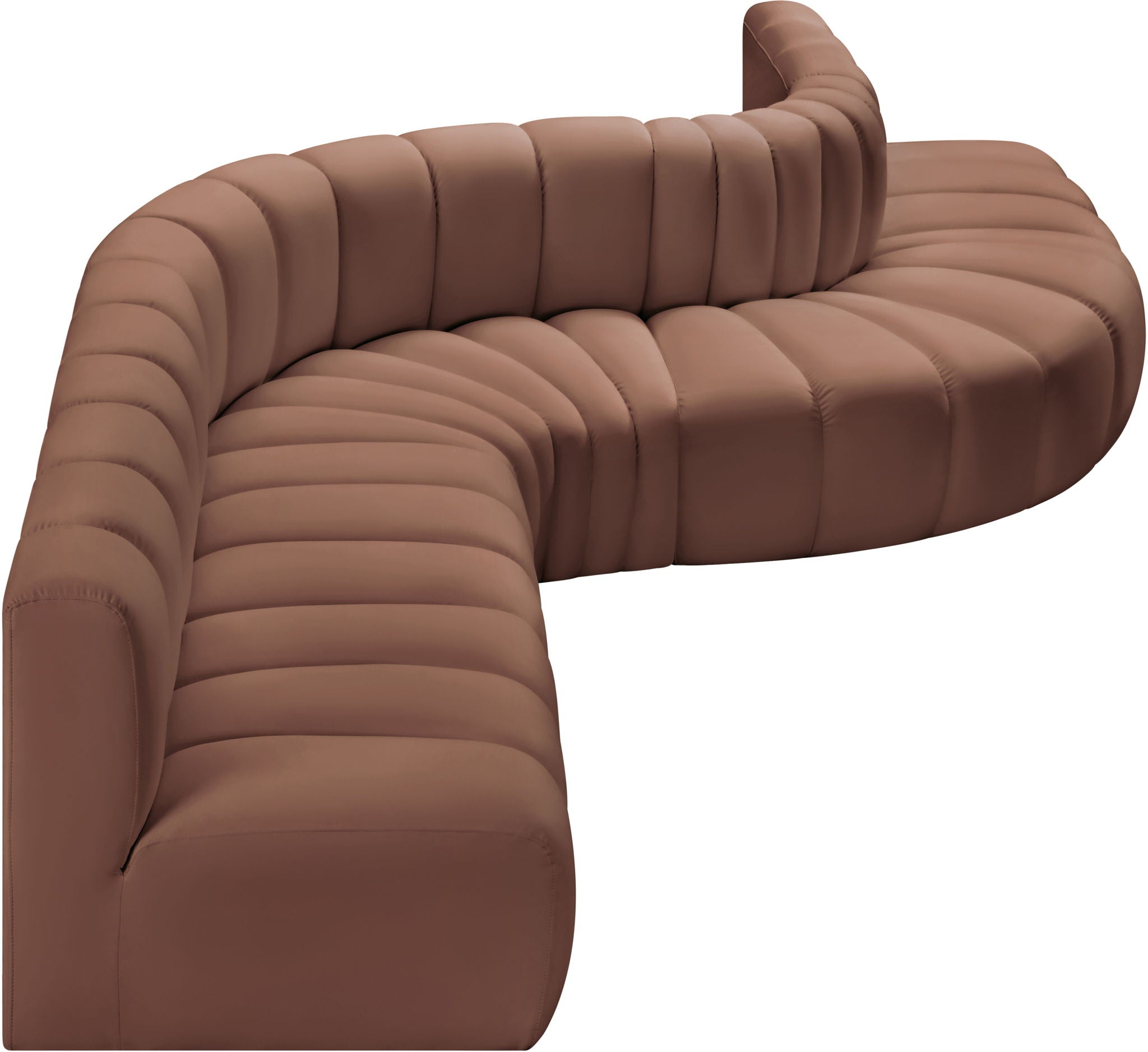 Arc - Faux Leather 7 Piece Modular Sofa