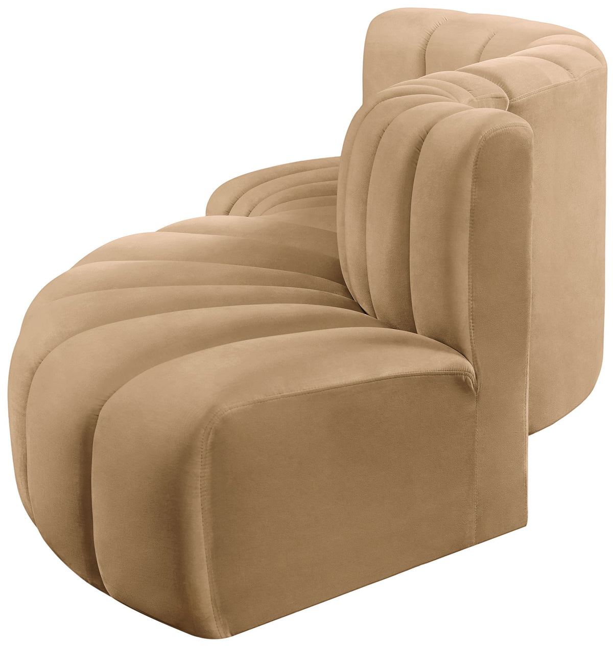 Arc - Velvet 4 Piece L-Shaped Modular Sofa