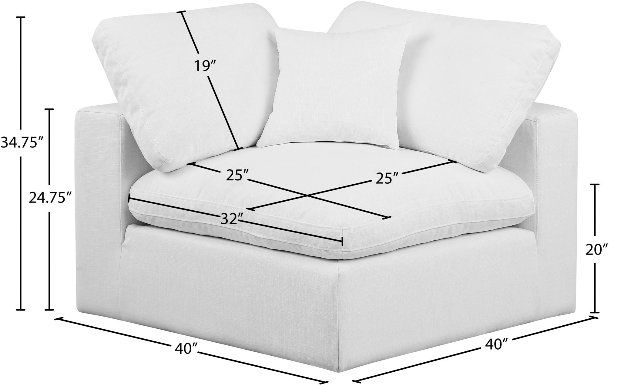 Comfy - Linen Corner Chair