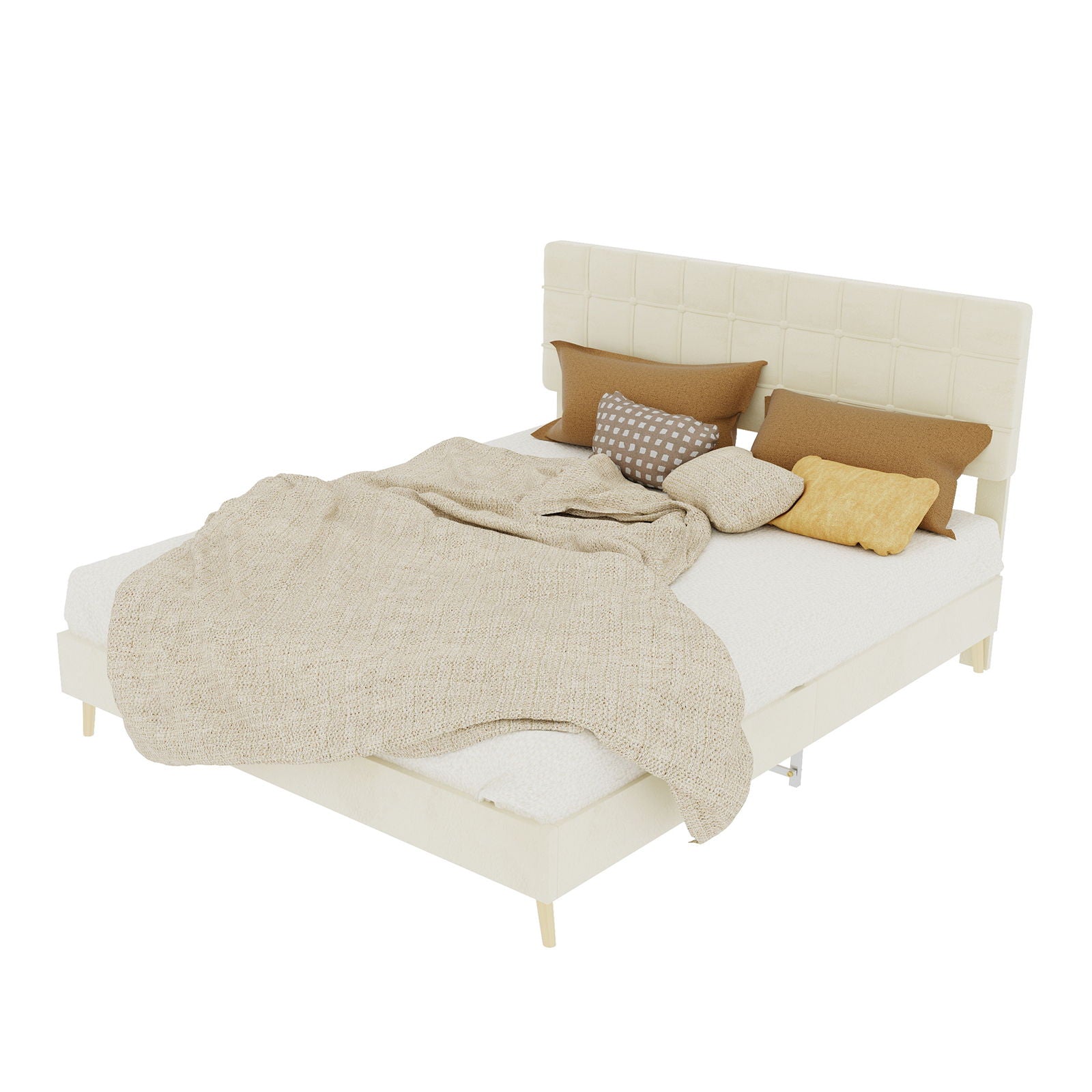Yungan Lingge Minimalist Soft Pack Headboard Bed