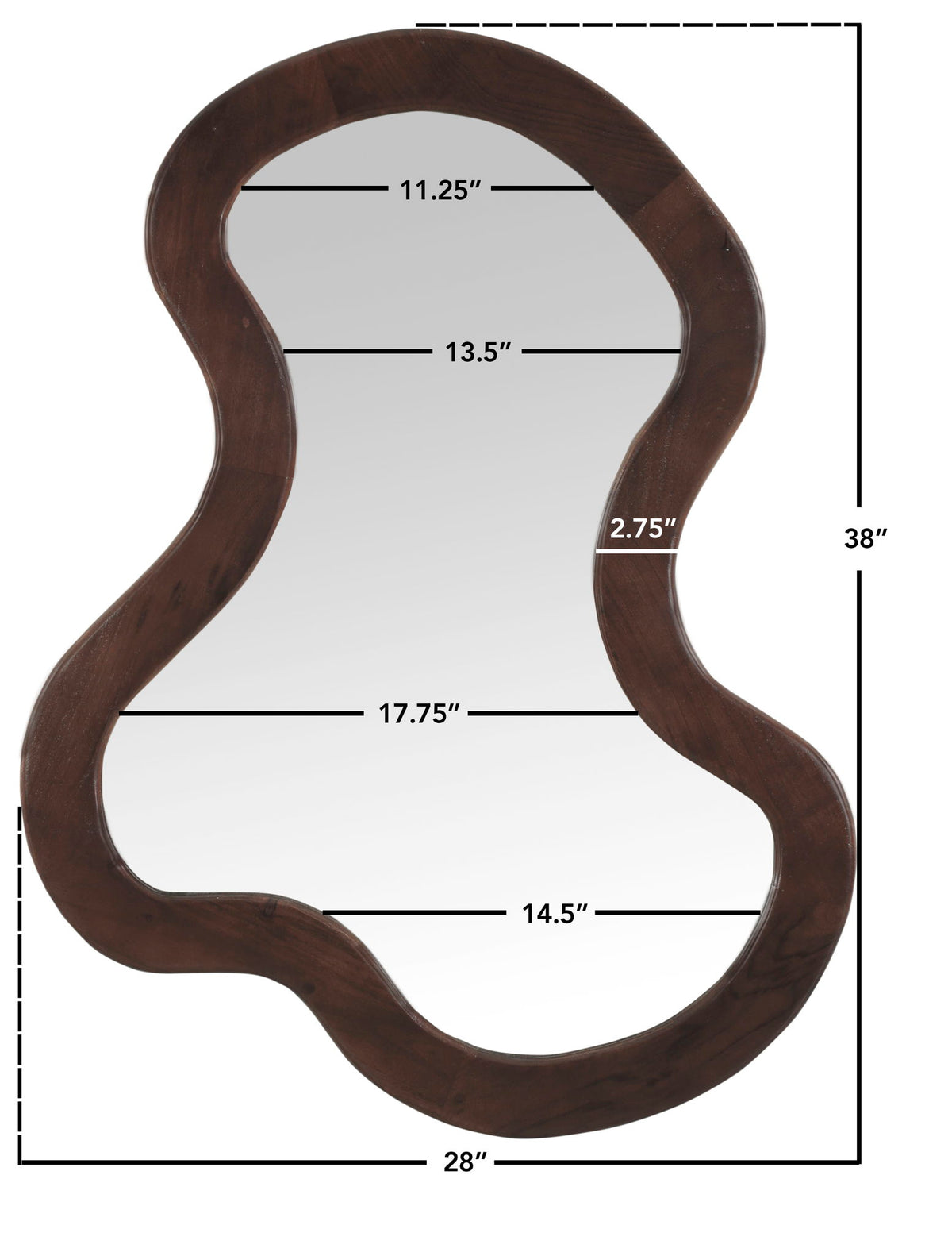 Oblique - Mirror - Wood