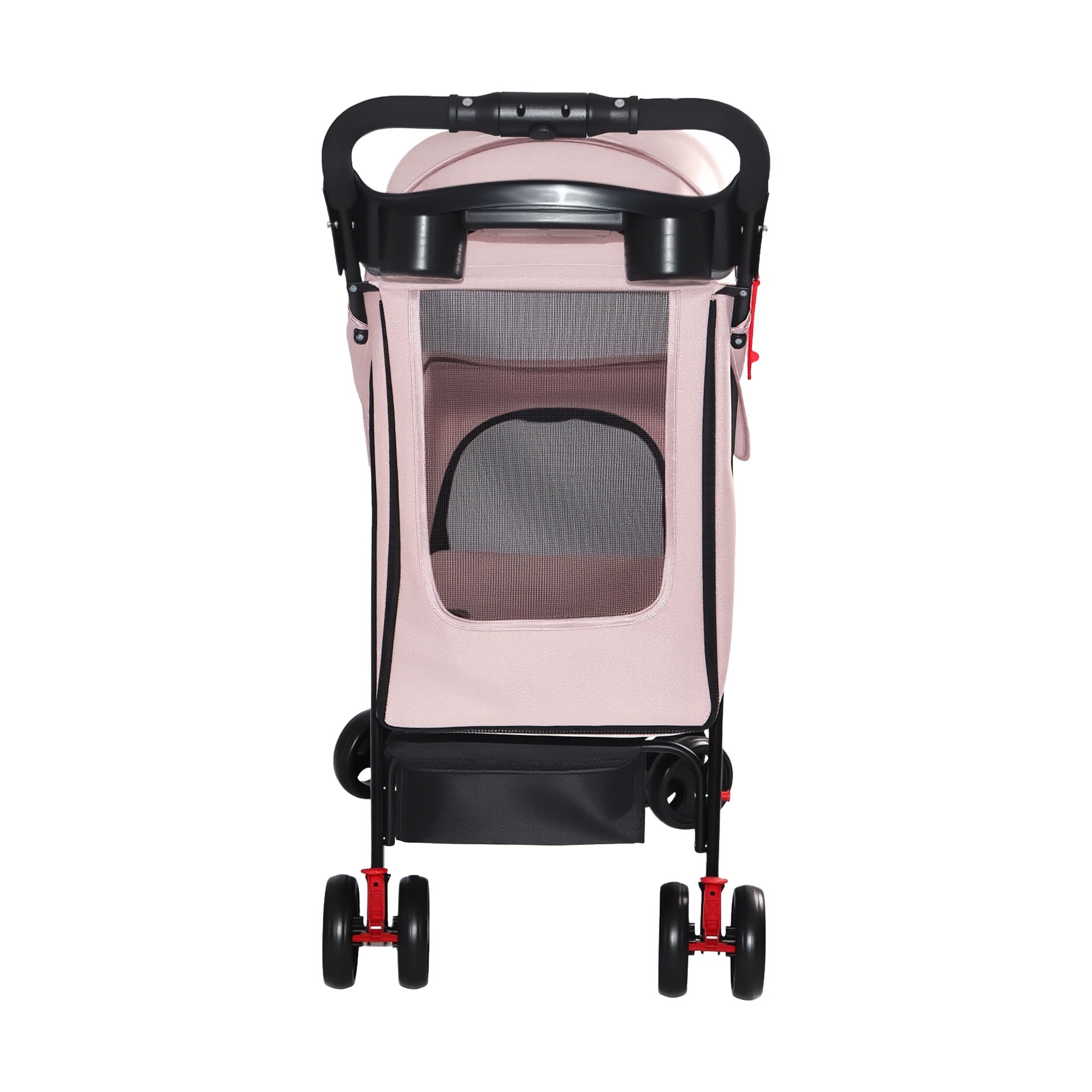Foldable Pet Stroller For Small Dogs And Cats With Multi Functional Tray