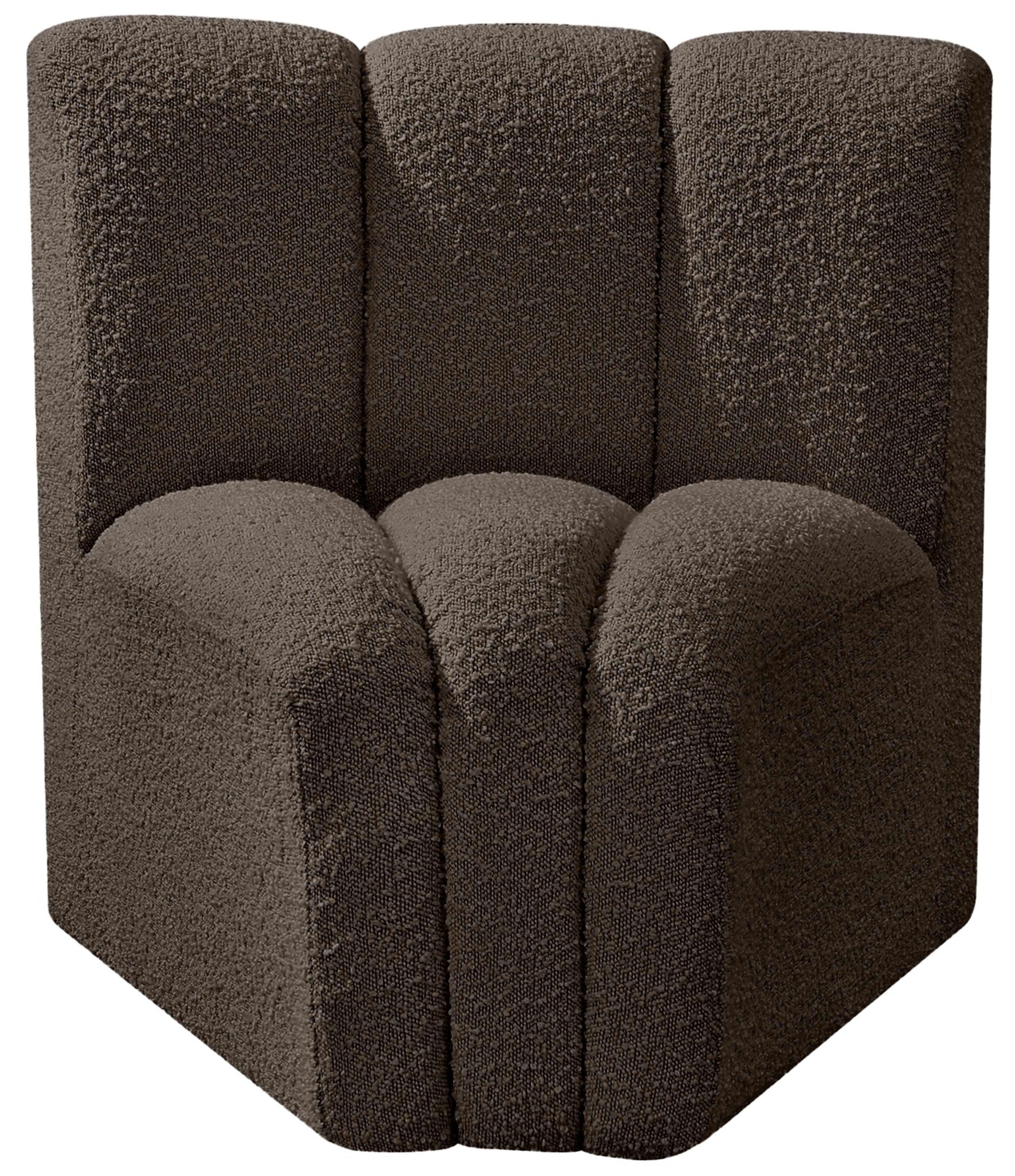Arc - Boucle Fabric Curved Corner Chair