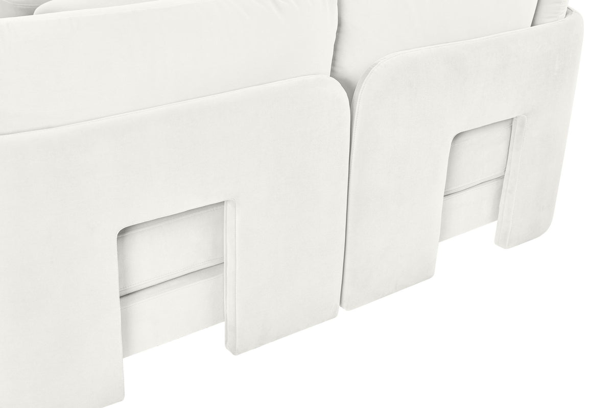 Hammond - Velvet Performance Fabric Upholstered 5 Piece L-Shaped Sectional