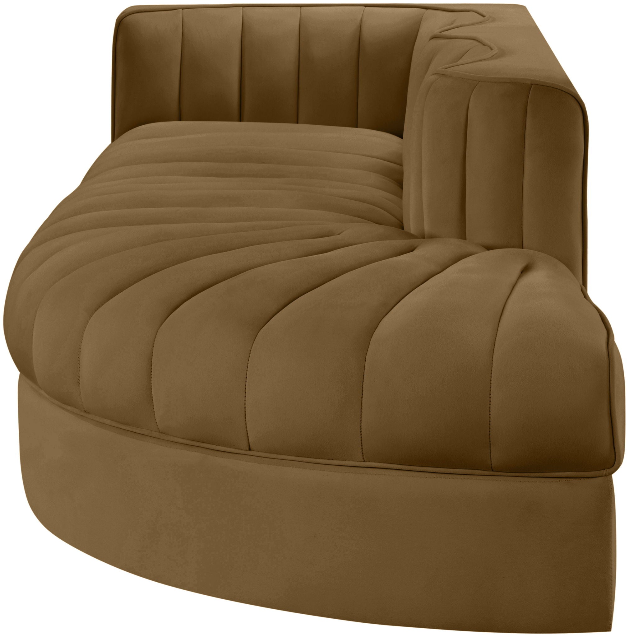 Rummi - Velvet Performance Fabric Upholstered 3 Piece Modular Sectional