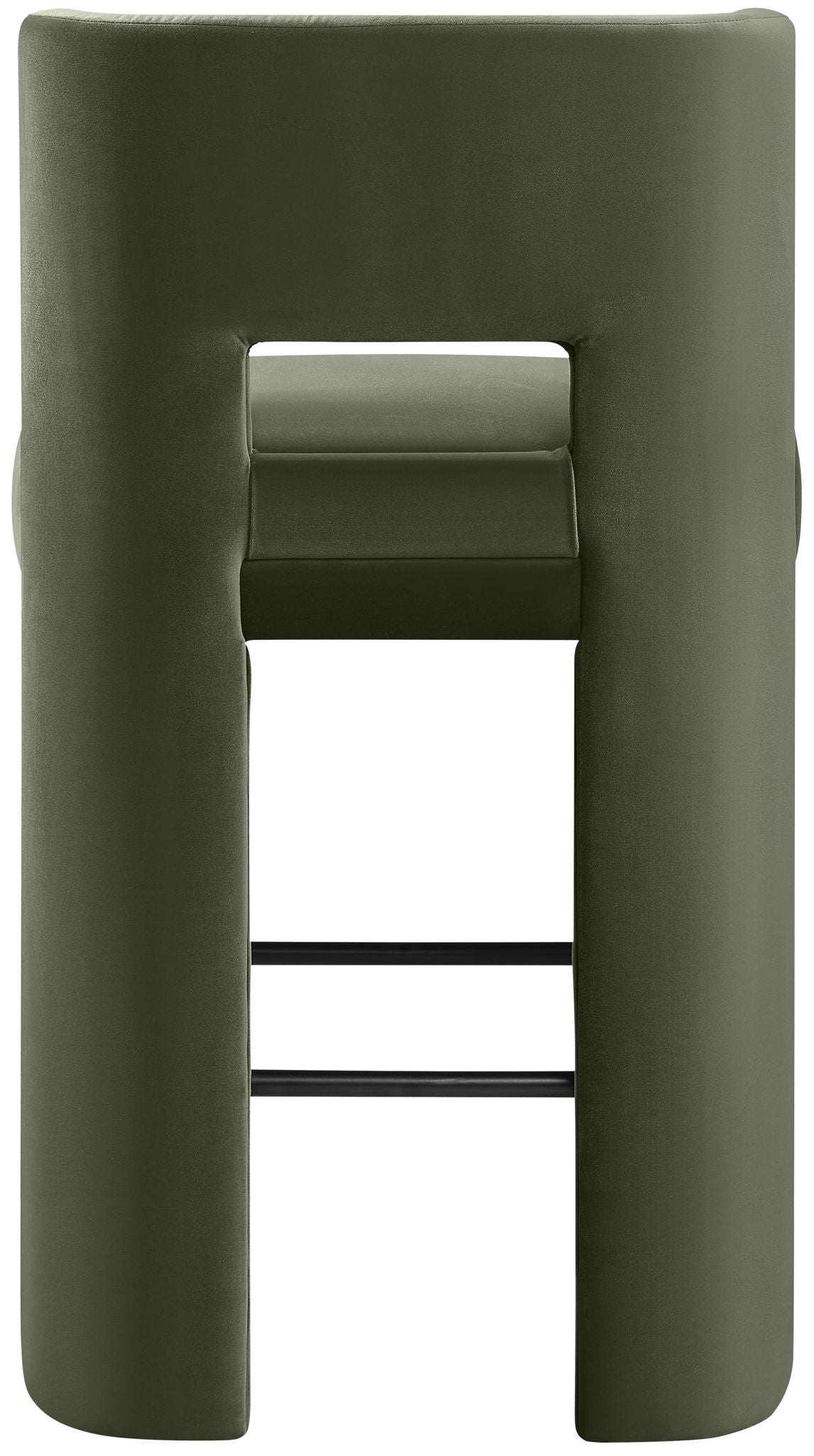 Zuno - Velvet Performance Fabric Upholstered Bar Stool (Set of 2)