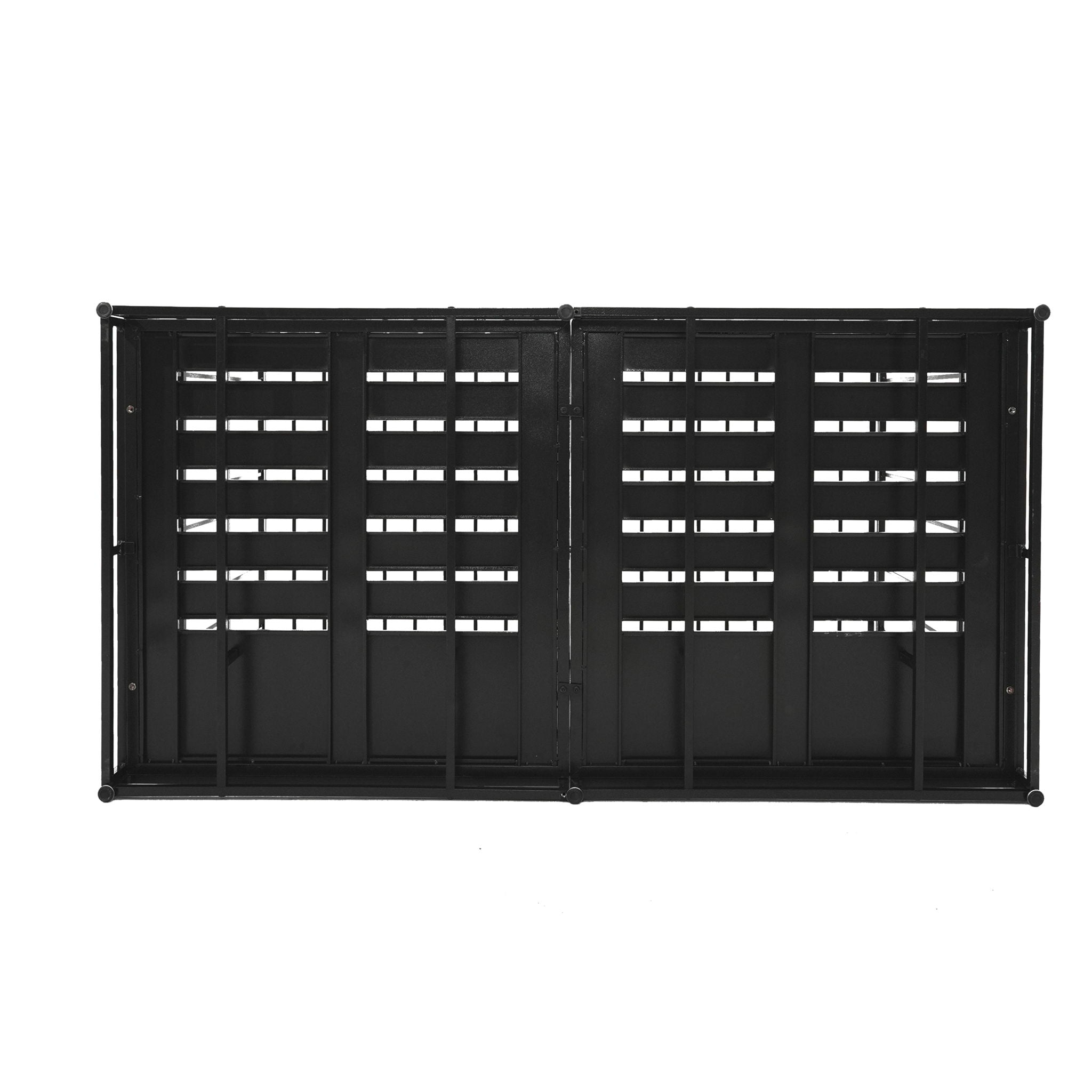 Extra Large Heavy Duty Dog Crate With Removable Pans For Dogs - Black