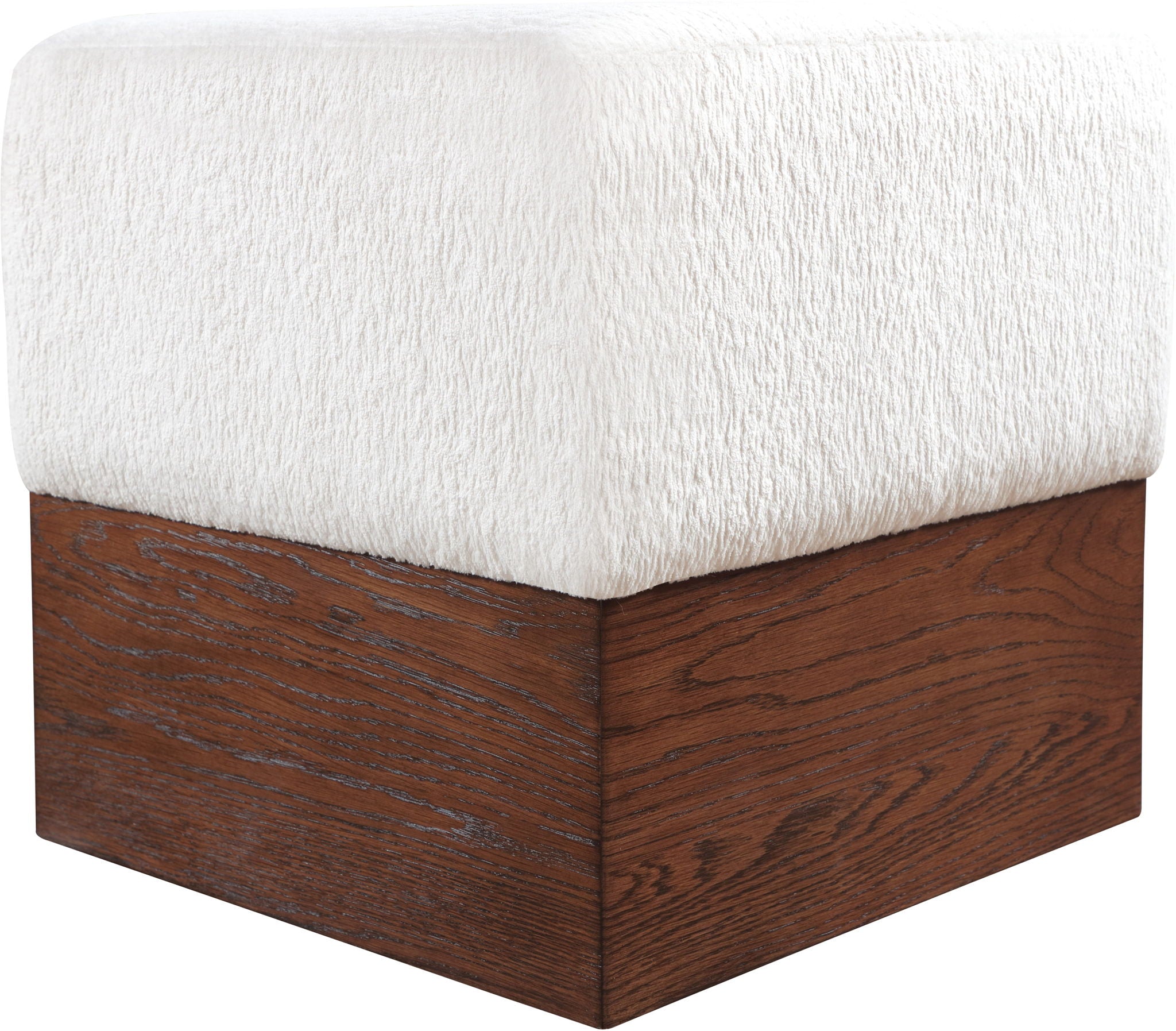 Havre - Ottoman / Stool With Brown Base