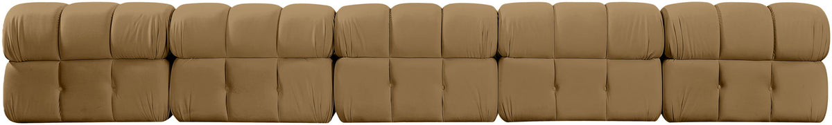 Orin - Velvet 5 Piece Modular Armless Sofa