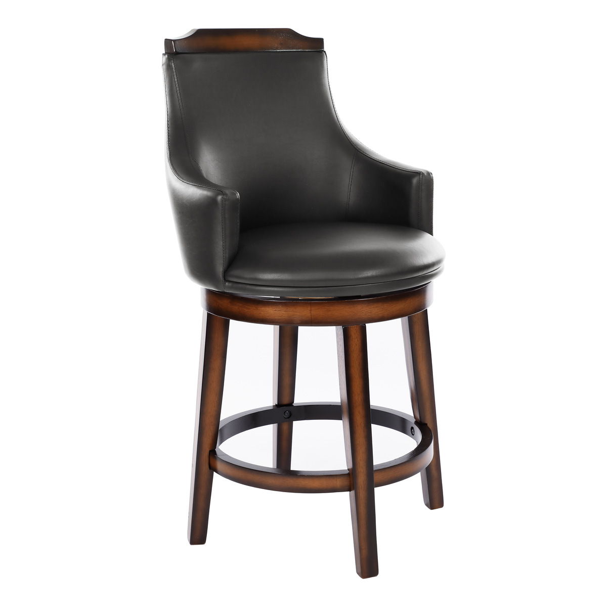 Bayshore - Swivel Counter Height Chair (Set of 2) - Dark Brown