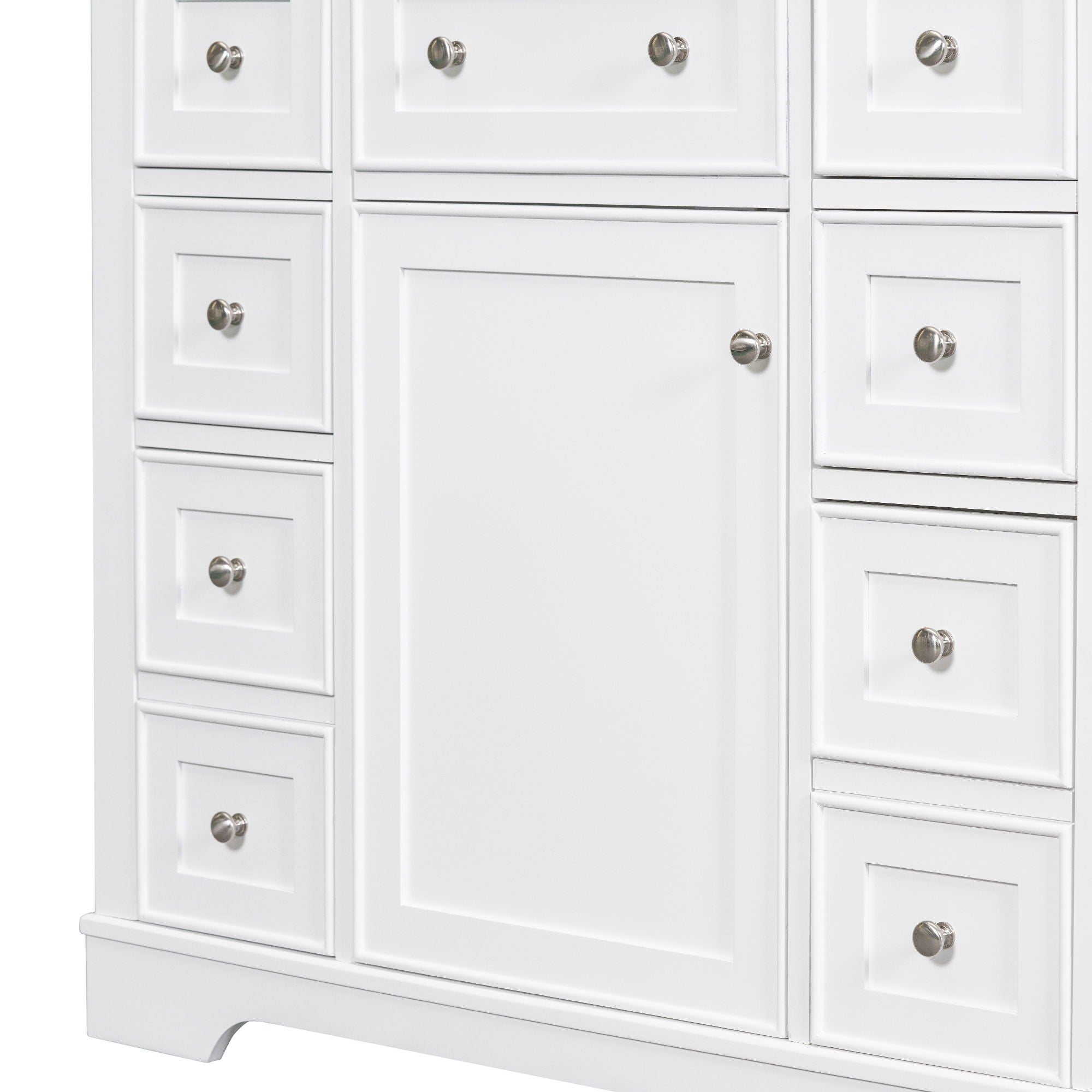 Modern Bathroom Vanity Base Only With 1 Cabinet And 6 Drawers