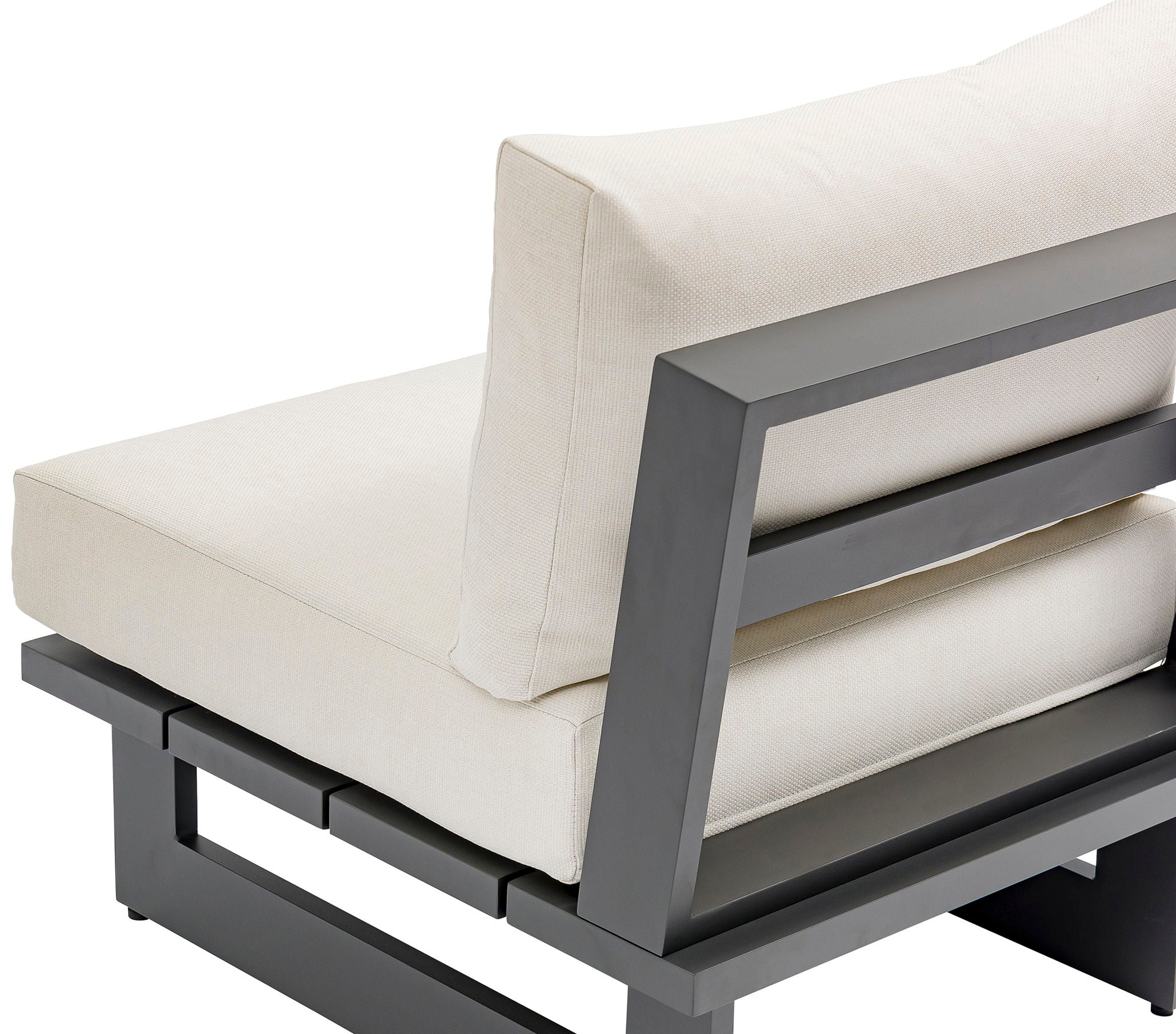 Maldives - Water Resistant Outdoor Patio Armless Chair With Gray Frame