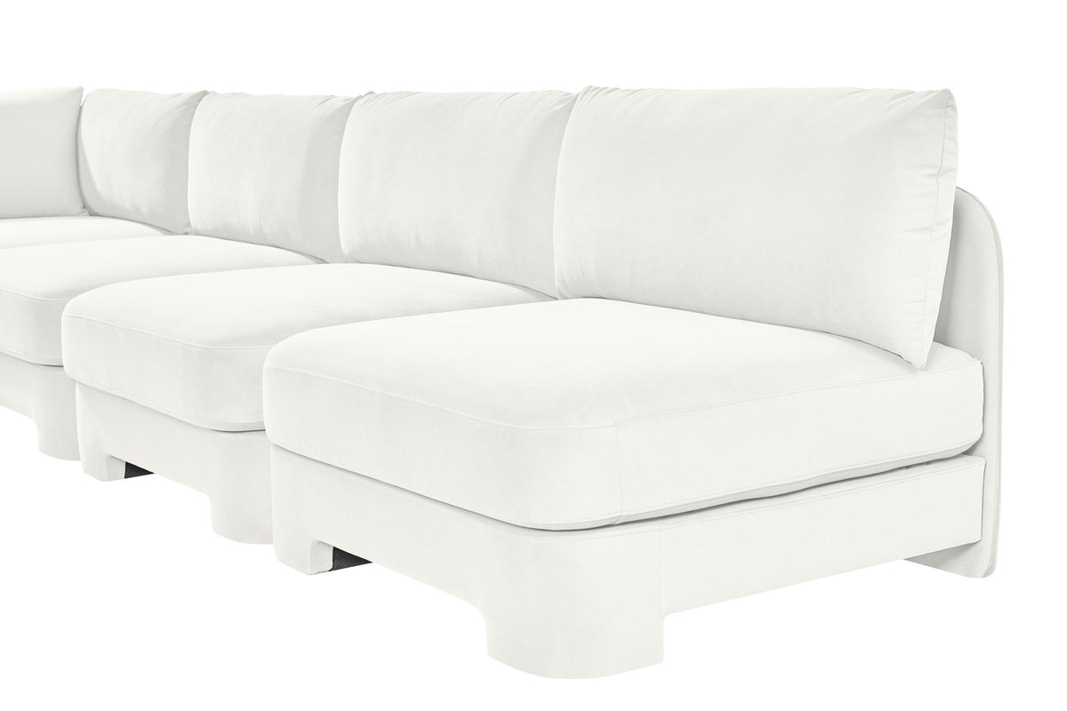 Hammond - Velvet Performance Fabric Upholstered 7 Piece Armless Sectional