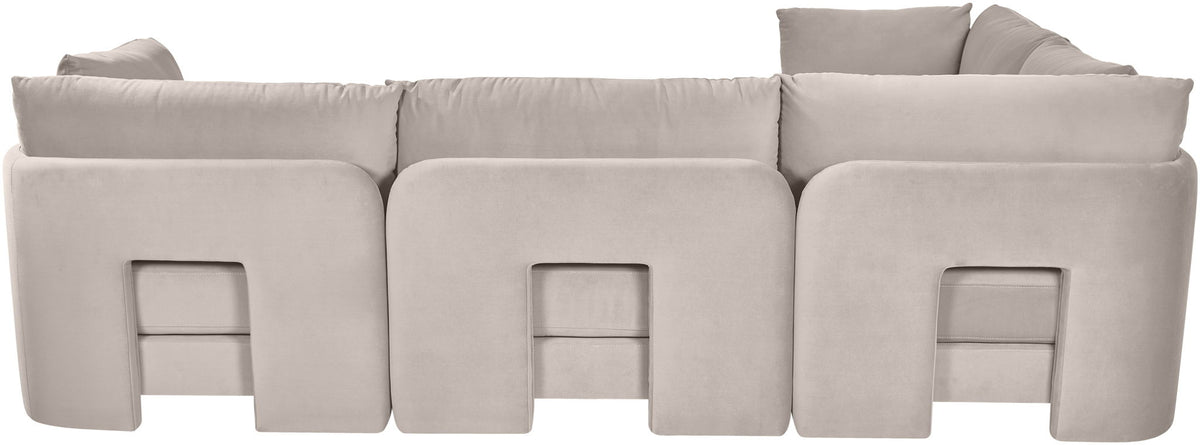 Hammond - Velvet Performance Fabric Upholstered 4 Piece Sectional