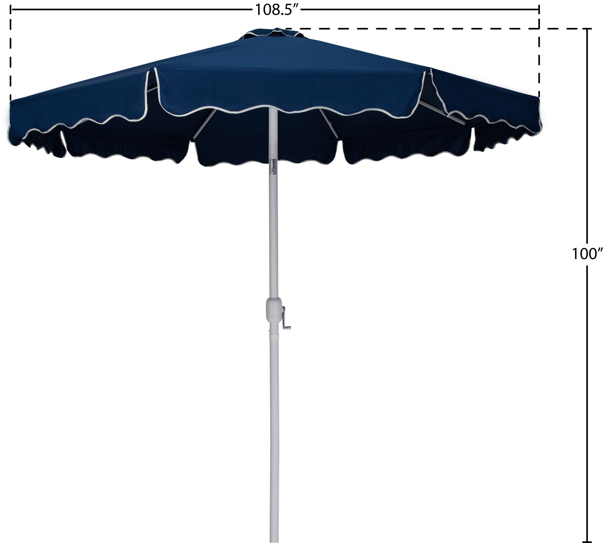 Amalfi - Patio Umbrella - White Pole