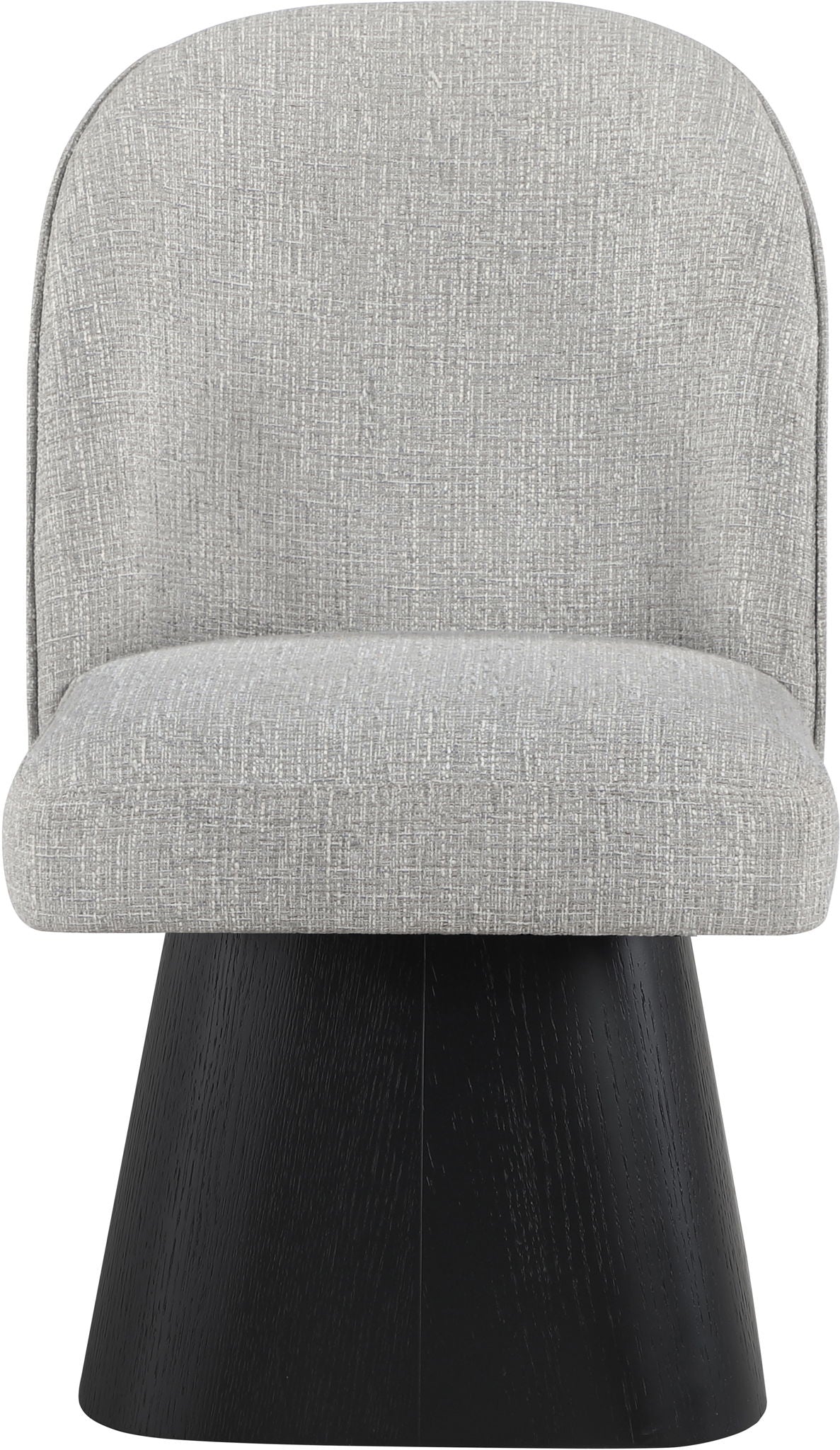 Marlowe - Linen Textured Fabric Upholstered Swivel Dining Side Chair - Stained Black