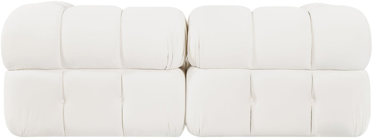 Orin - Velvet Performance Fabric Upholstered 2 Piece Modular Sofa (2 Corner Chairs)