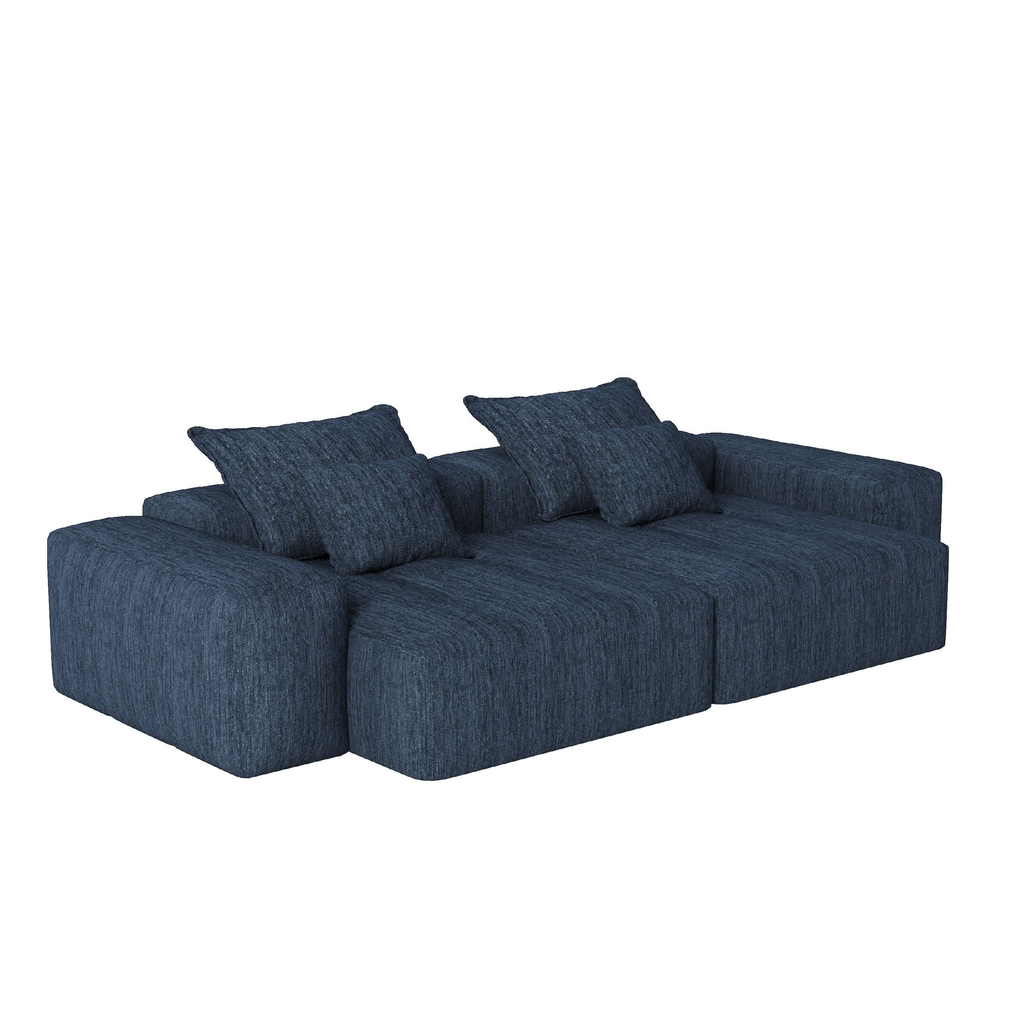 Modern Oversized Diy Combination Modular Sectional Sofa & Pillows