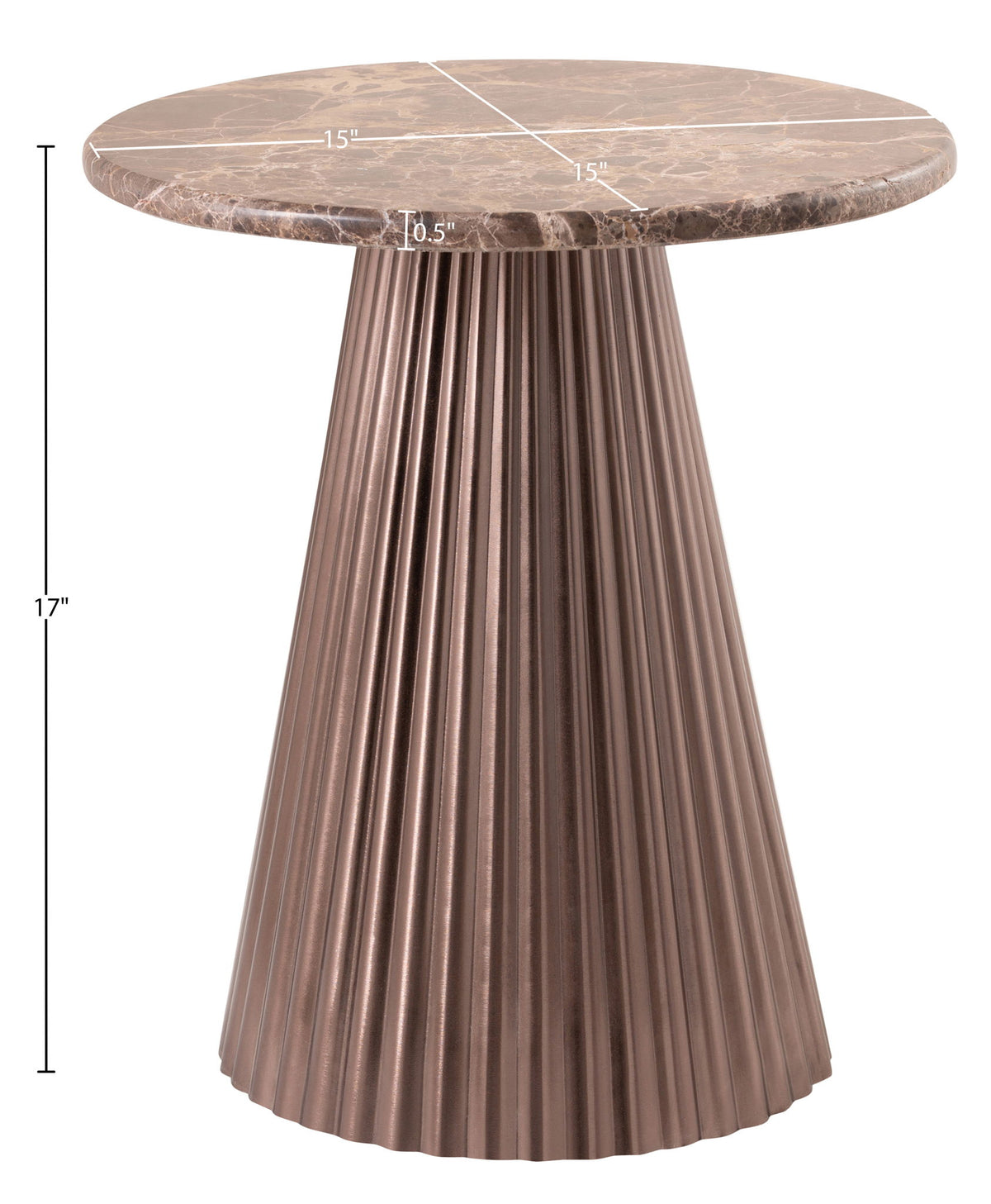 Cindra - Genuine Marble Top And Iron Base Table