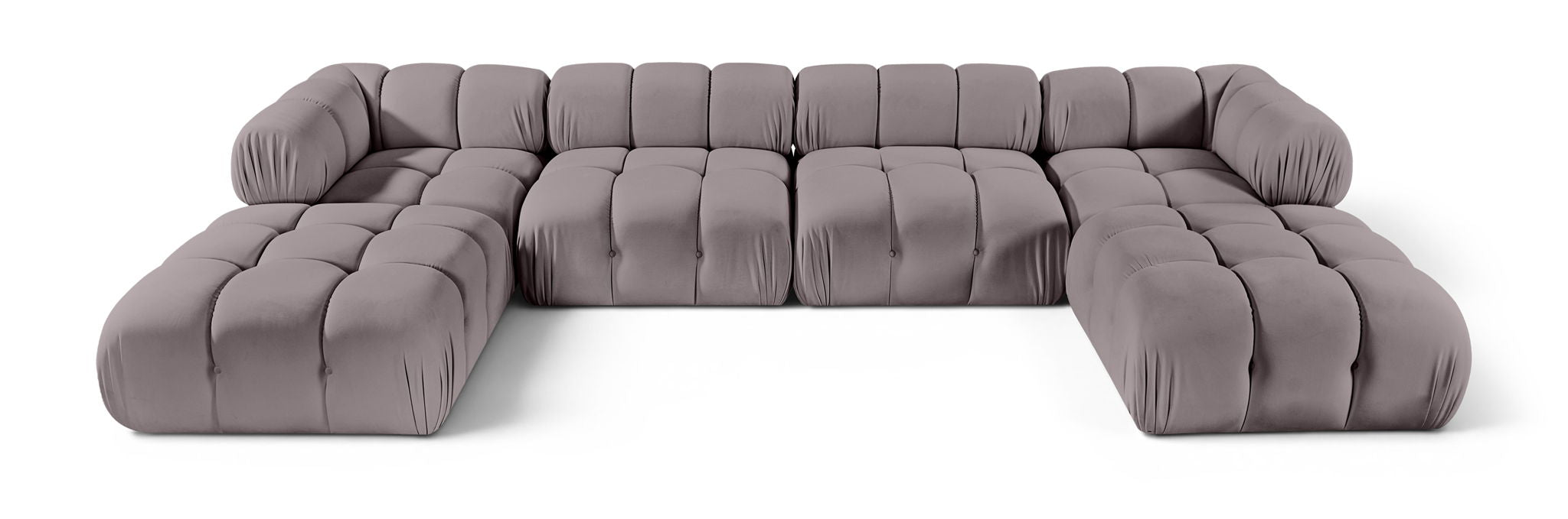 Orin - Velvet 6 Piece Modular Double Chaise Sectional