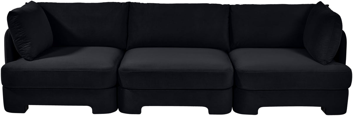 Hammond - Velvet Performance Fabric Upholstered 3 Piece Sofa