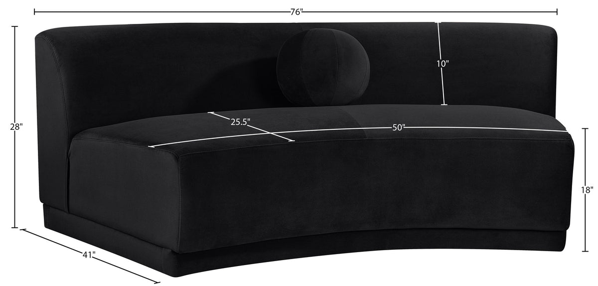 Avra - Velvet Performance Fabric Upholstered Armless Sofa