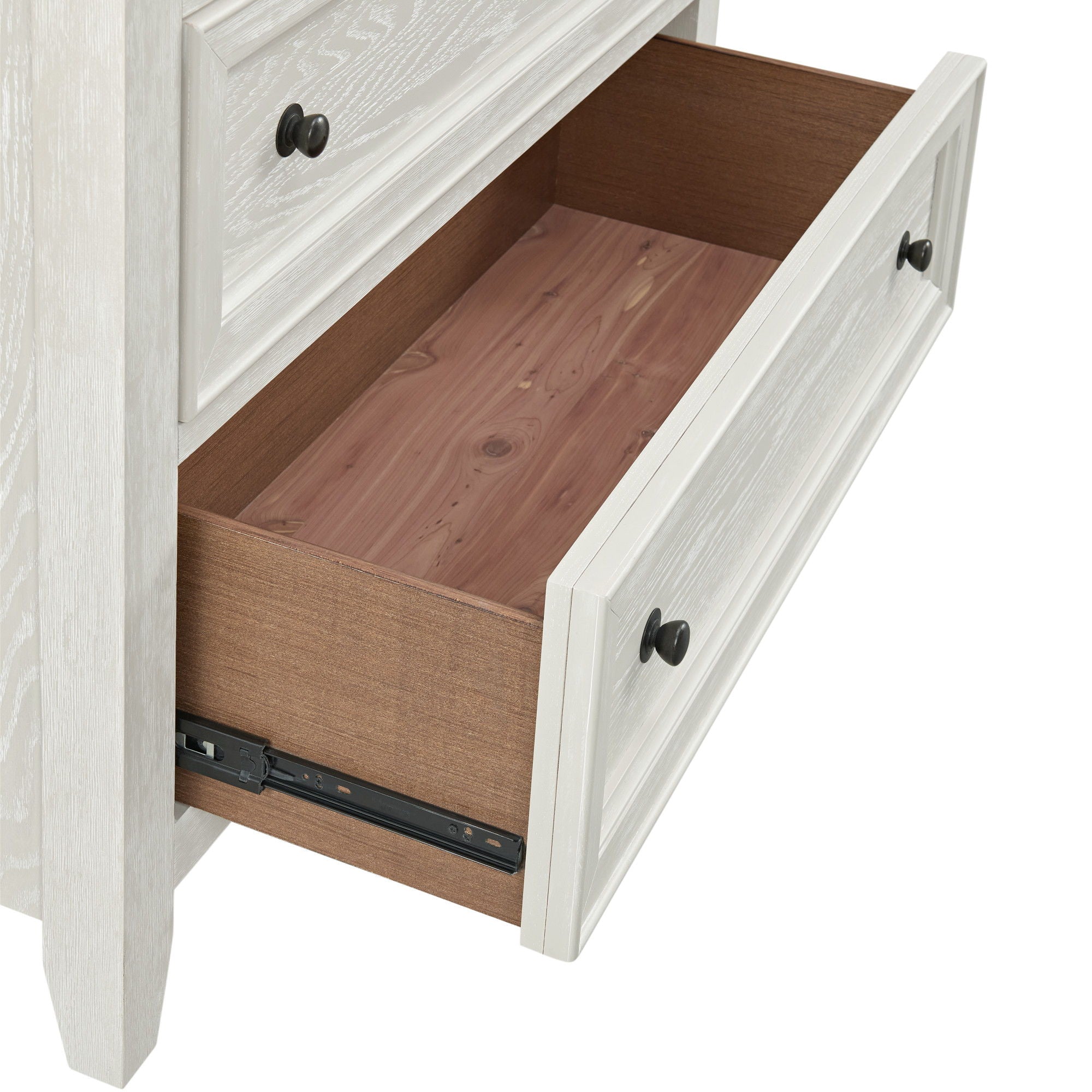 6 Drawer Chest With Knobs And Smooth Slides - White