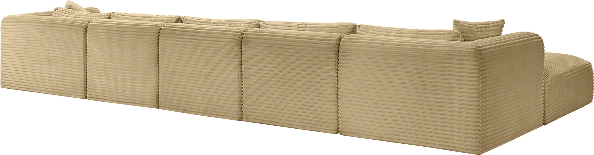 Shaggy - 6 Piece Modular Sectional With Chaise And Ottoman