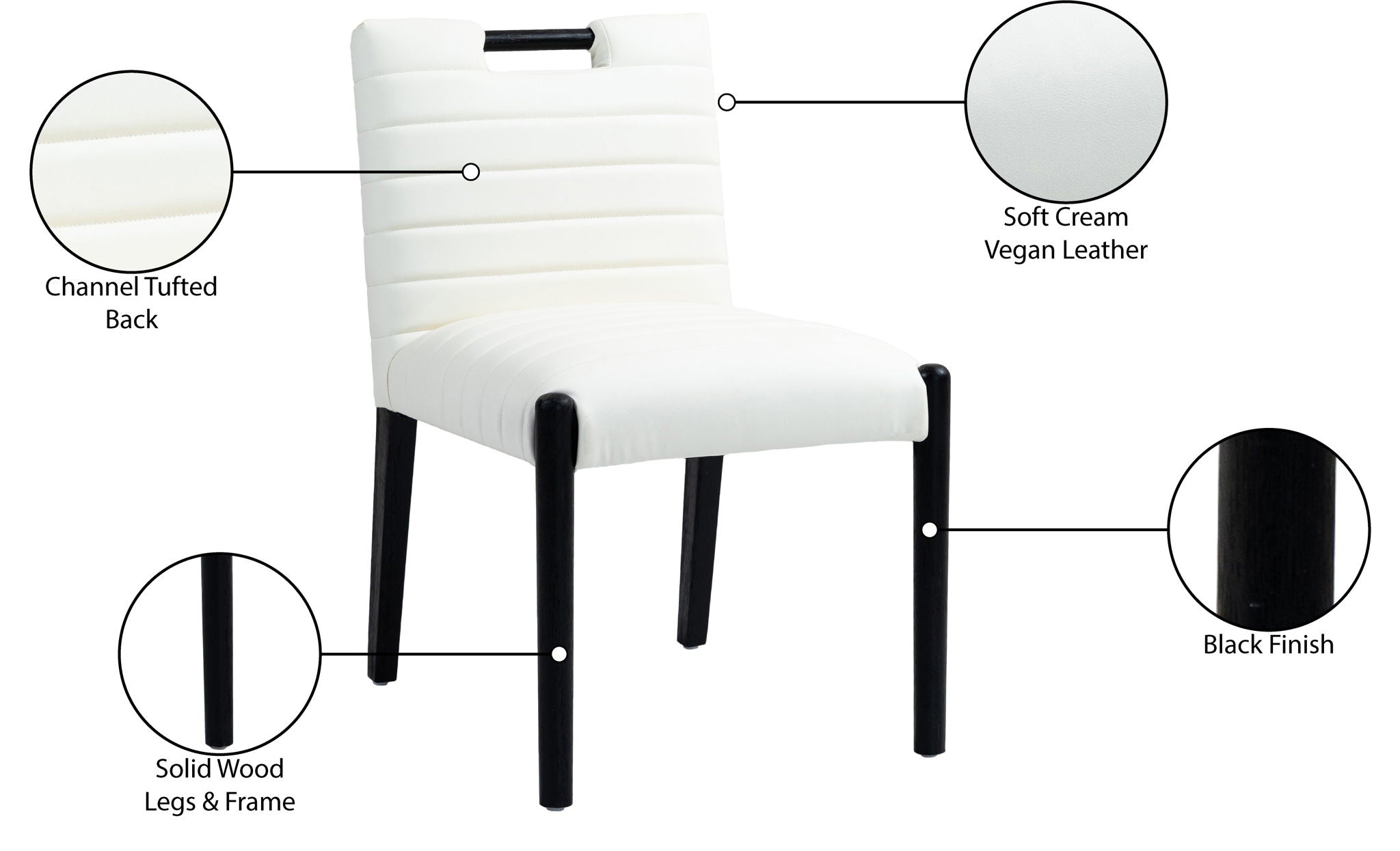 Aimee - Dining Side Chair (Set of 2) - Black Legs
