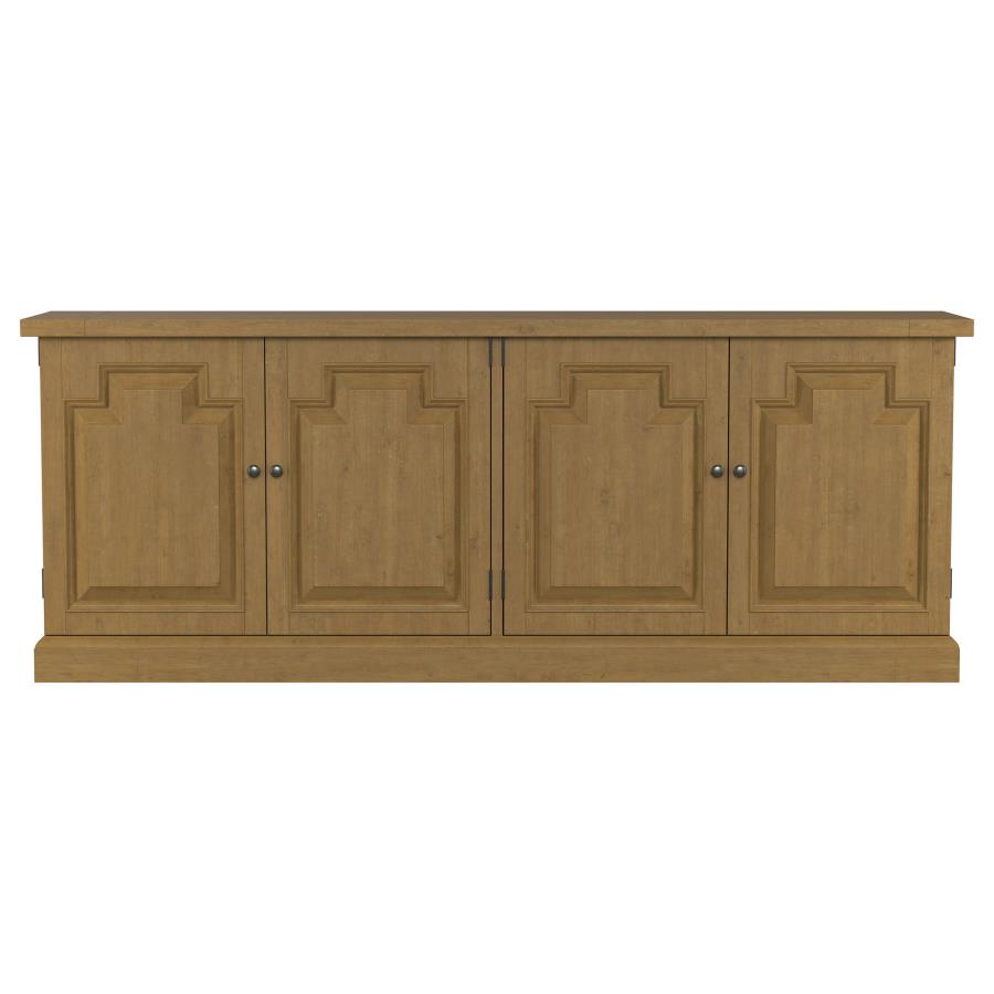 Florence 4-door Dining Sideboard Buffet Cabinet Rustic Honey
