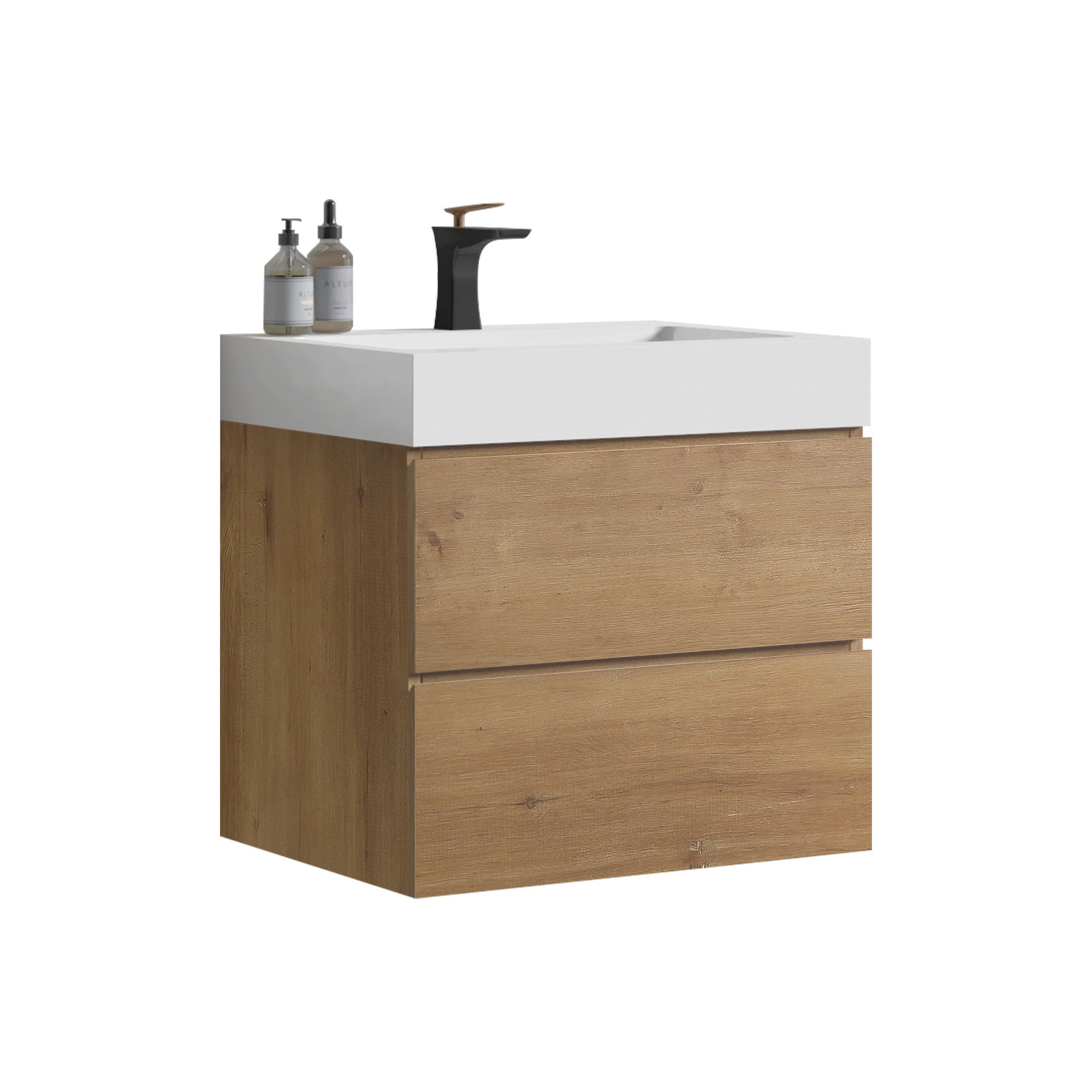 Alice - Bathroom Vanity With Sink, Large Storage, Wall Mounted, Floating