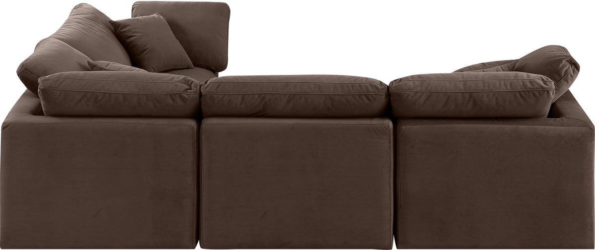 Indulge - Velvet 4 Piece Modular Corner Sectional