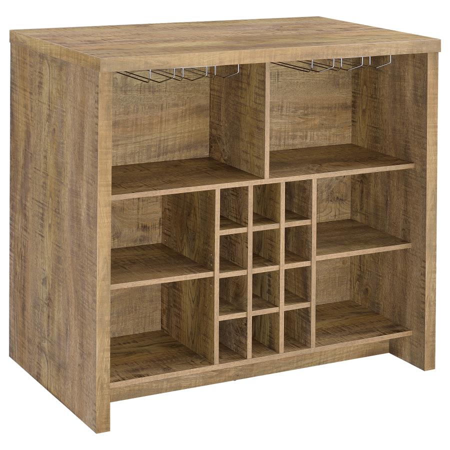 Topanga Engineered Wood Freestanding Home Bar Mango