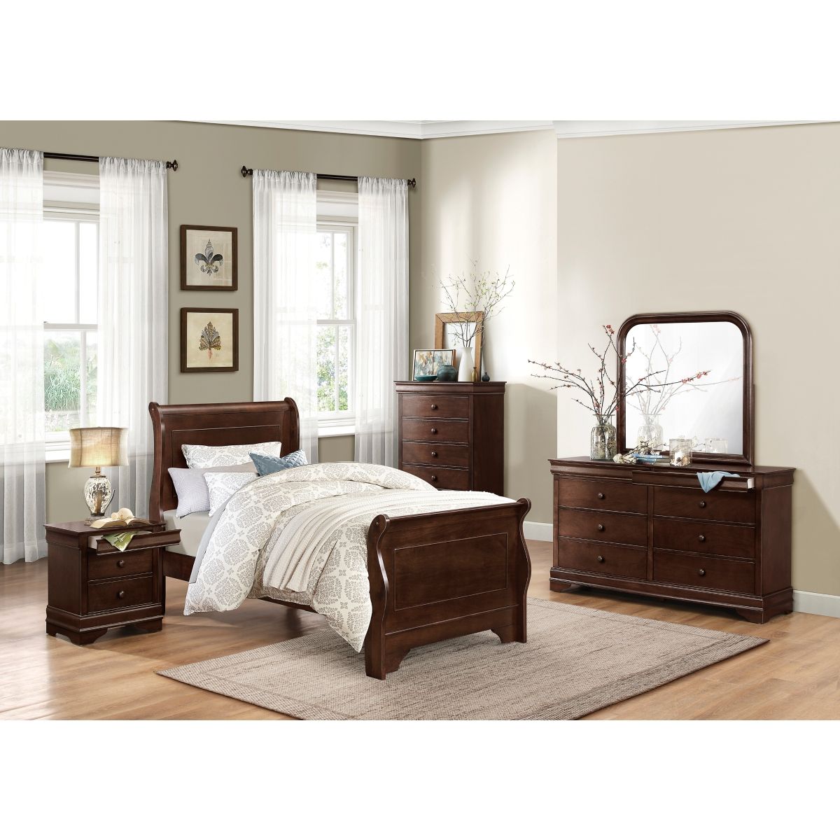 Abbeville - Nightstand With Hidden Drawer - Cherry