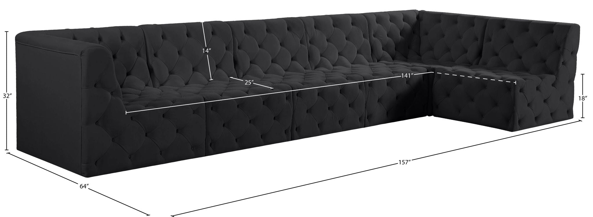 Tuft - 6 Piece Modular Sectional