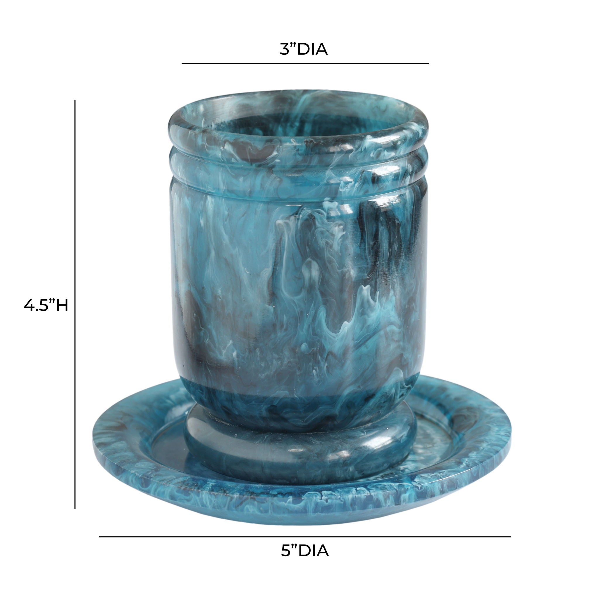 Channeled - Swirl Resin Kiddush Cup