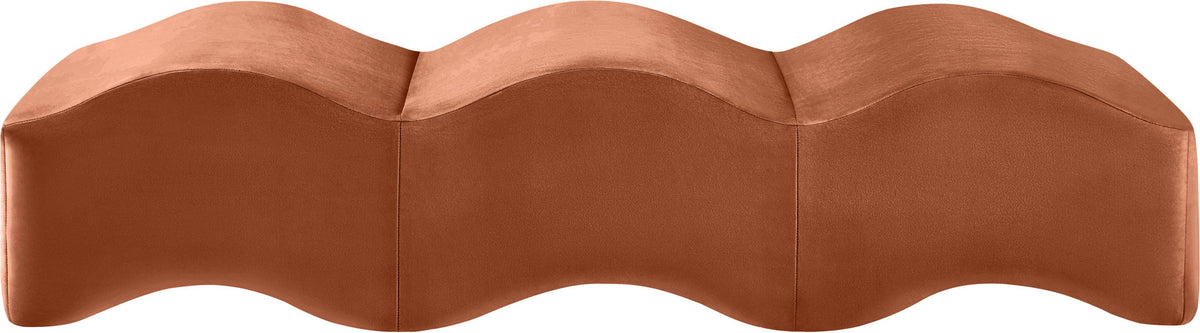 Wave - Velvet Bench
