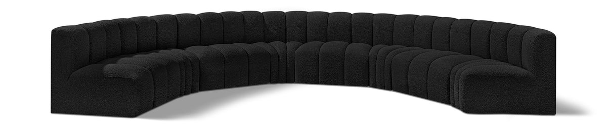 Arc - Boucle Fabric 8 Piece U-Shaped Modular Sofa