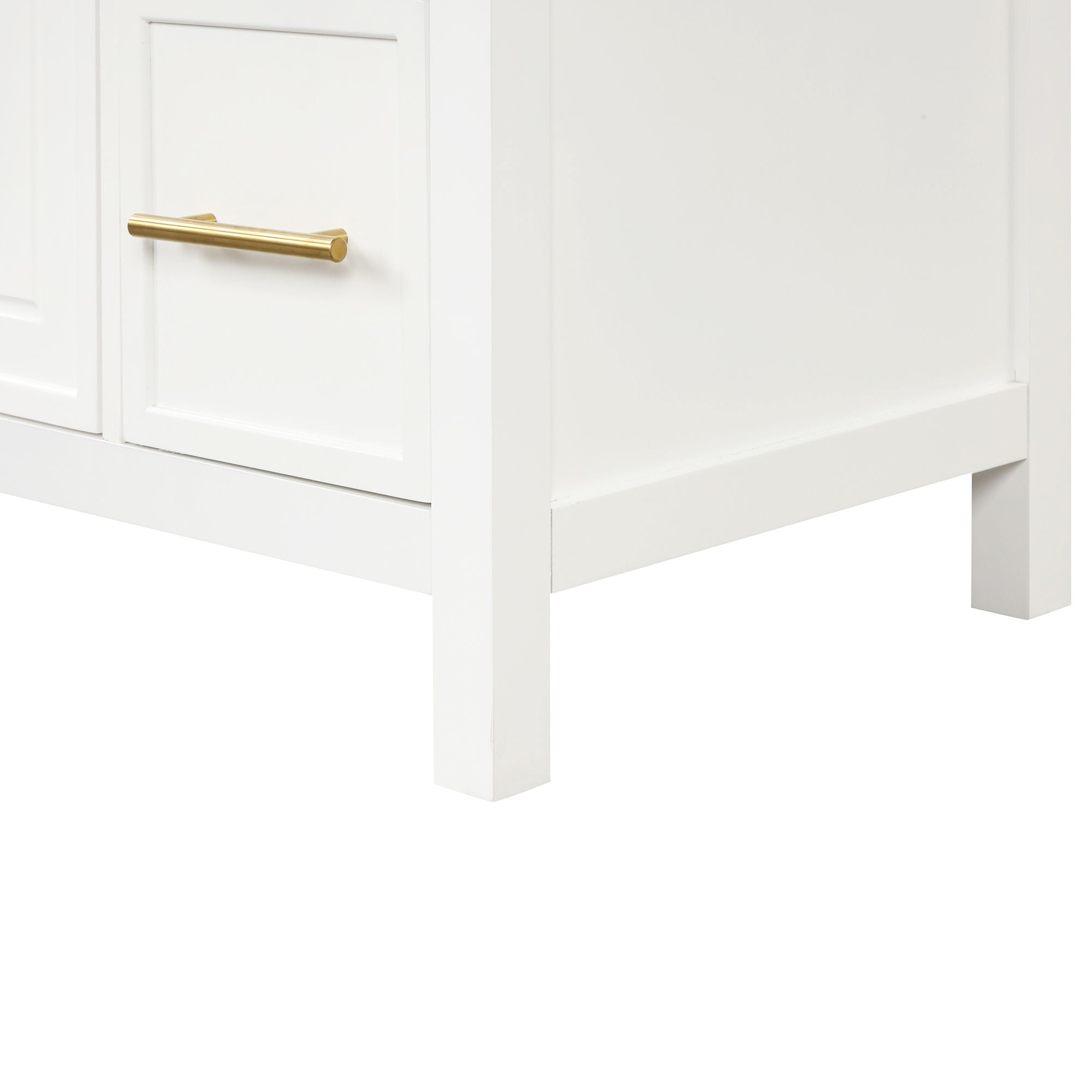 Modern Bathroom Vanity With Sink Top, 2 Doors And 3 Drawers