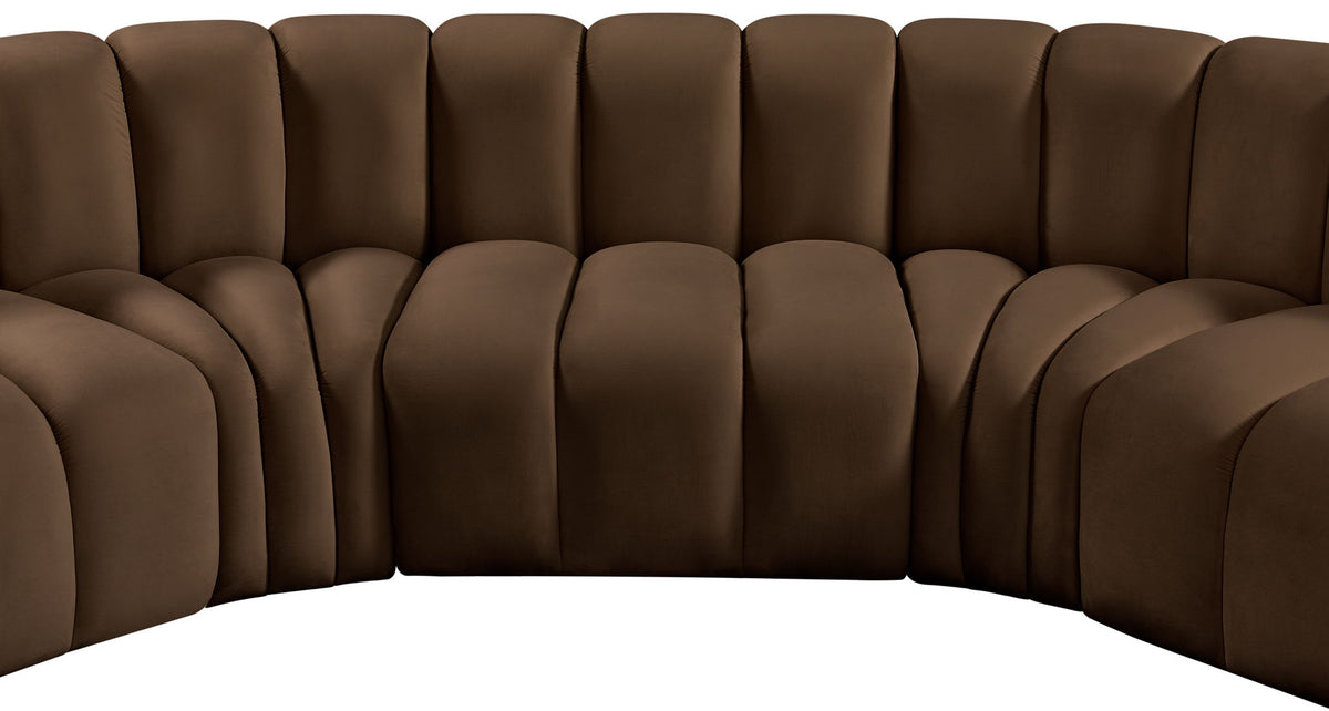 Arc - Velvet 8 Piece Curved Modular Sofa