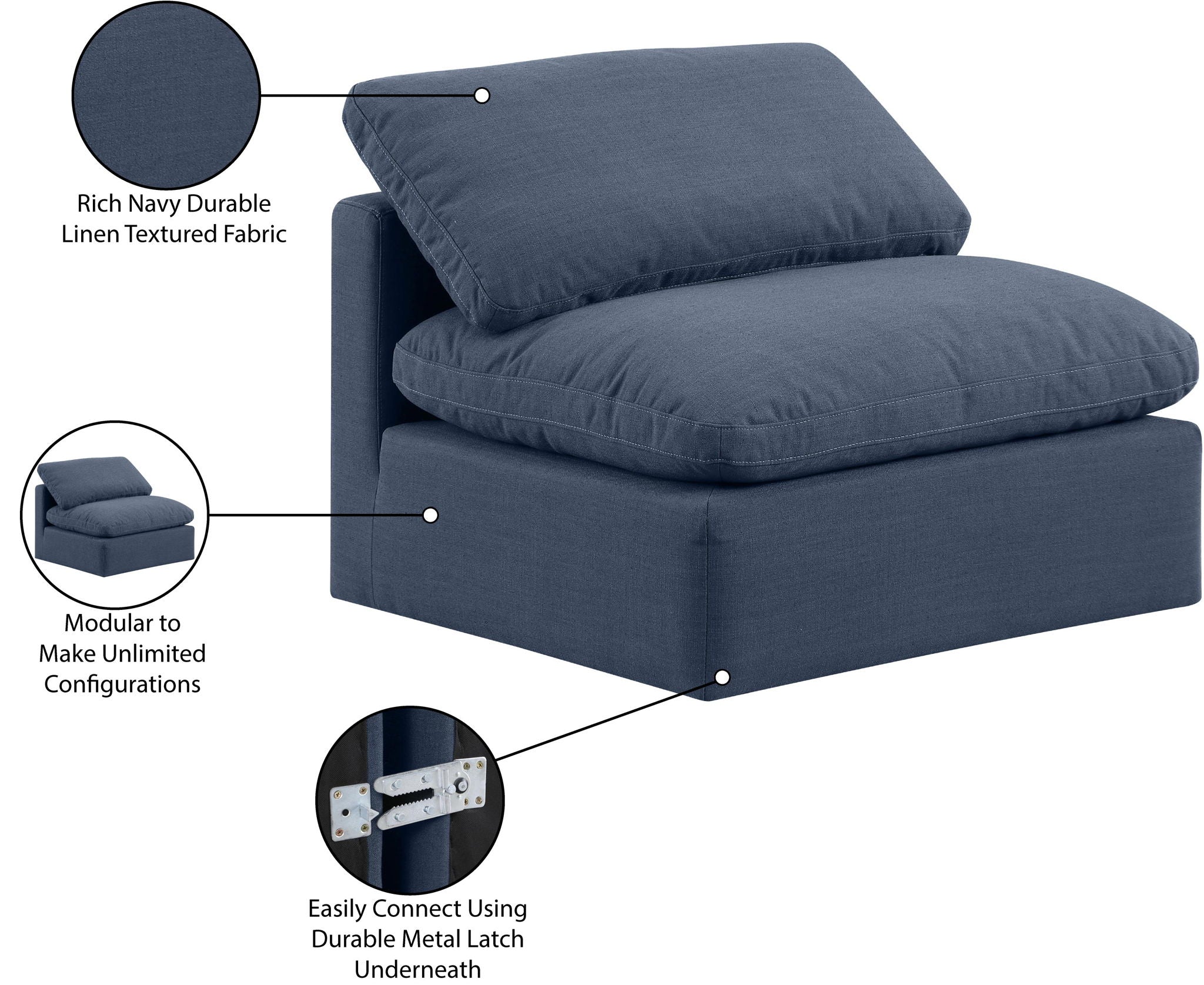 Indulge - Linen Armless Chair