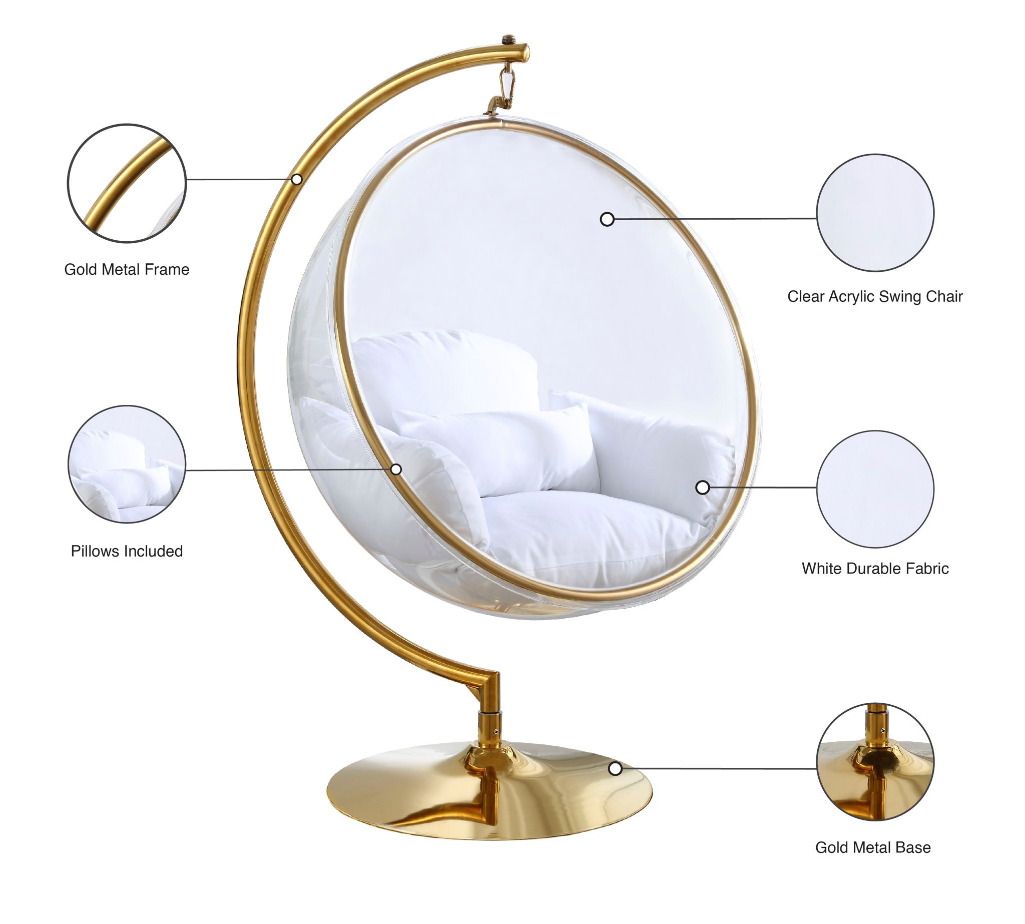 Luna - Swing Bubble Accent Chair