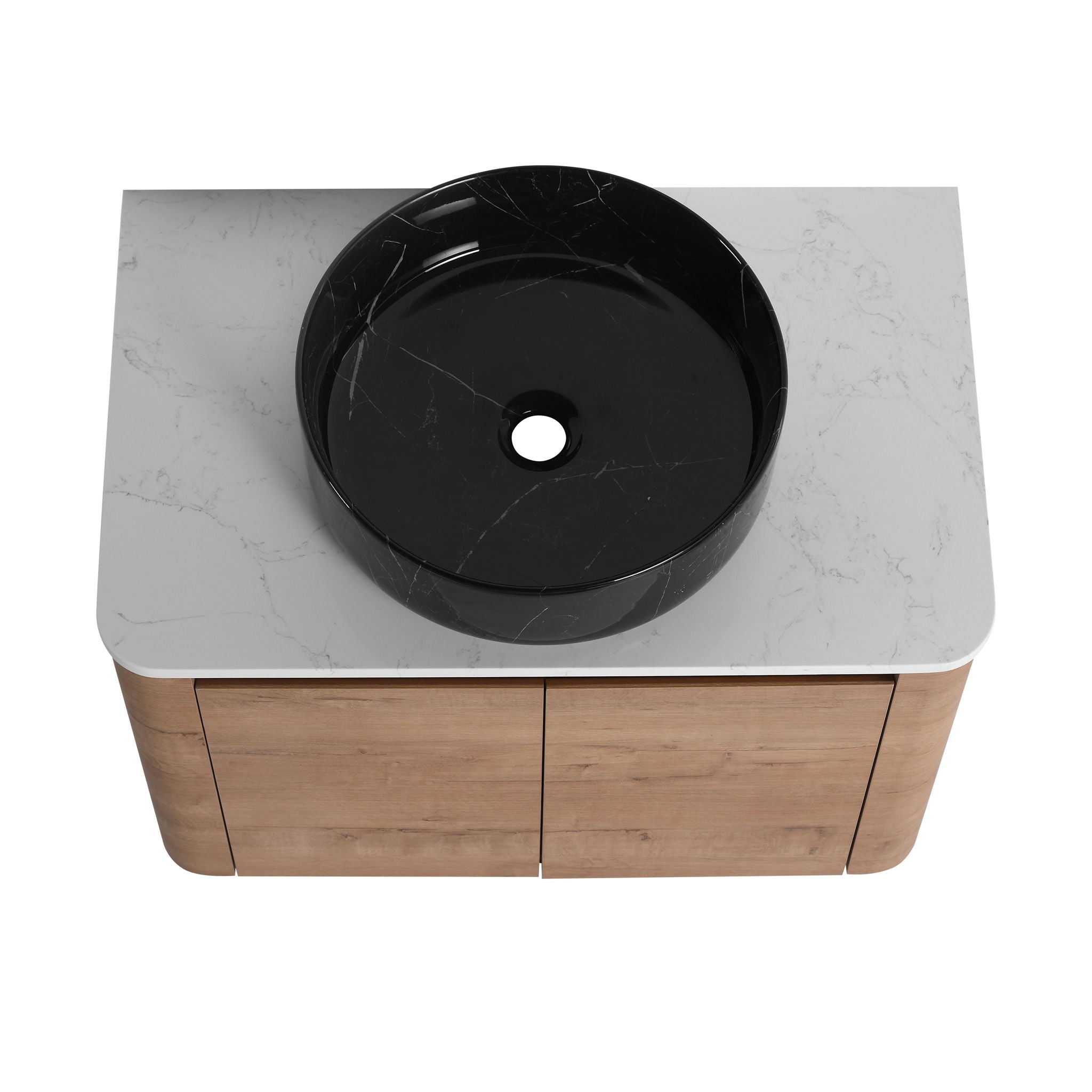 Wall Mounted Bathroom Vanity With Art Sink & 1 Soft Close Door