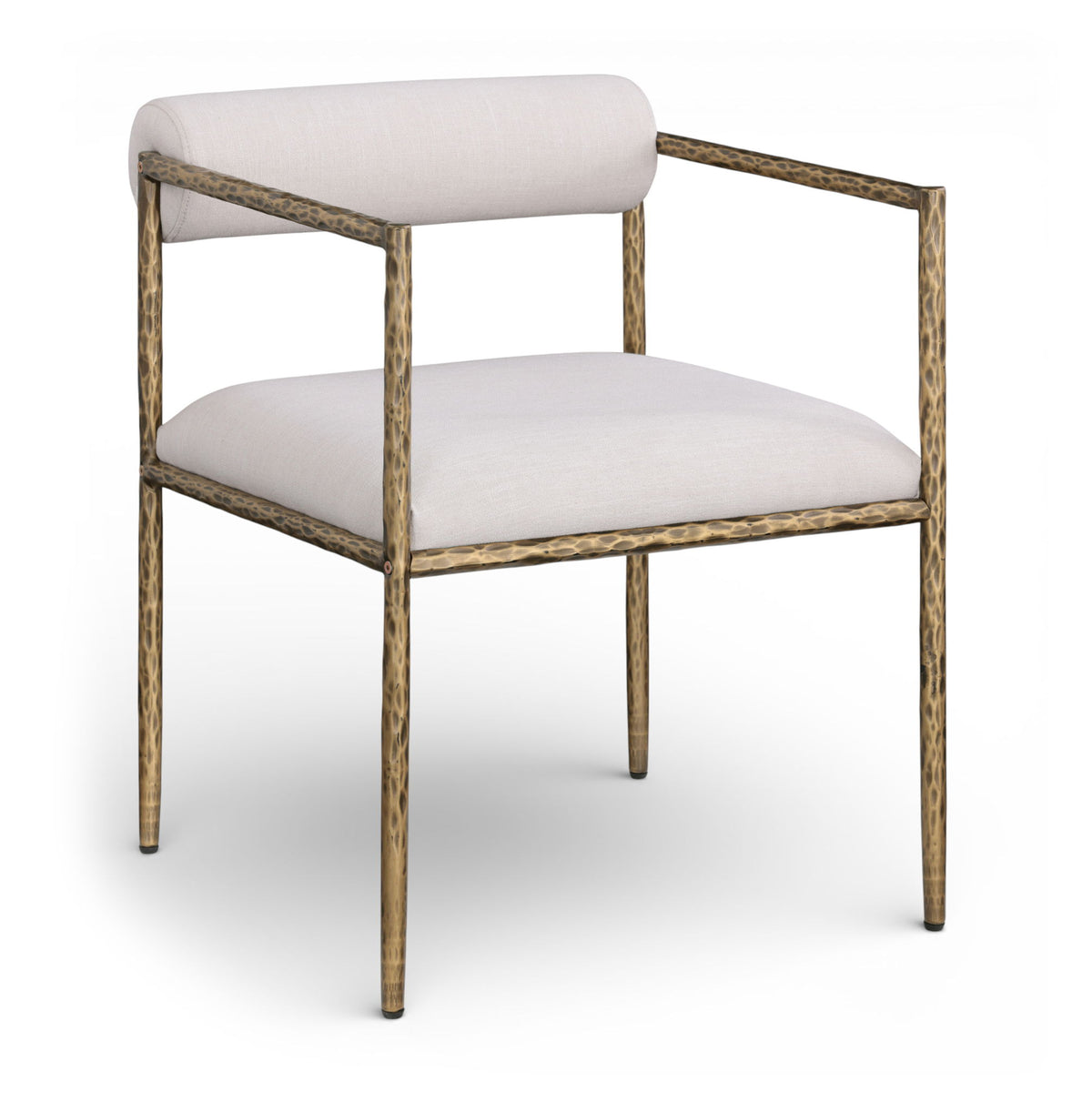 Axis - Linen Textured Beige Fabric Upholstered Dining Chair (Set of 2)
