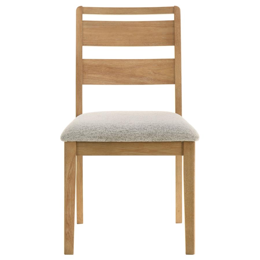 Duncan Ladder Back Dining Side Chair Washed Oak (Set of 2)