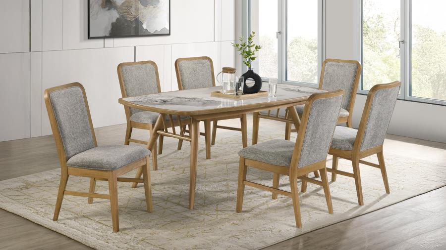 Croyden 7-piece Rectangular Dining Set Weathered Natural