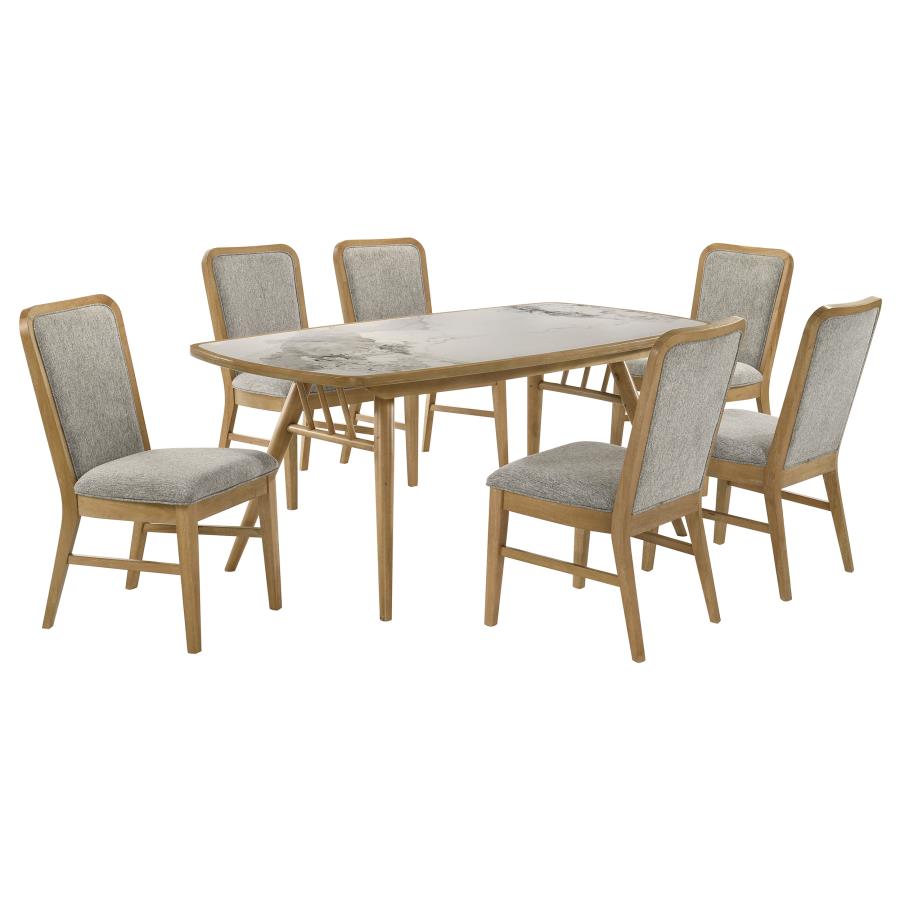Croyden 7-piece Rectangular Dining Set Weathered Natural