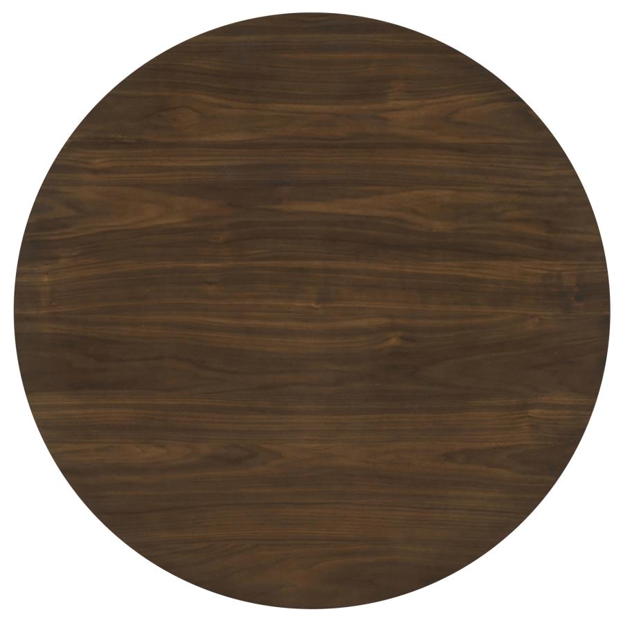 Hamlyn 43-inch Round Wood Counter Height Dining Table Walnut
