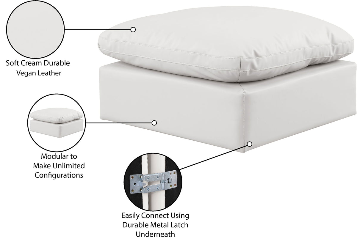Indulge - Faux Leather Ottoman